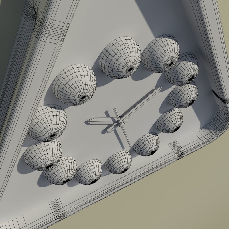 Wall clock billiard 3D model_13