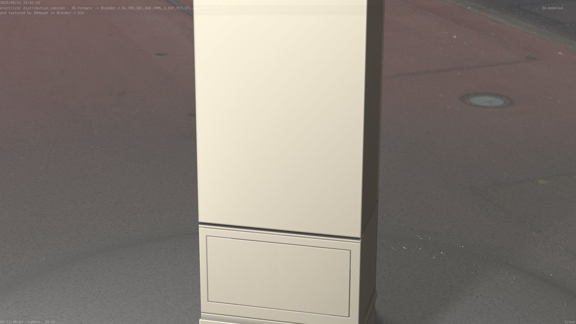 Electrical Distribution Cabinet 170 Low-poly 3D model_47