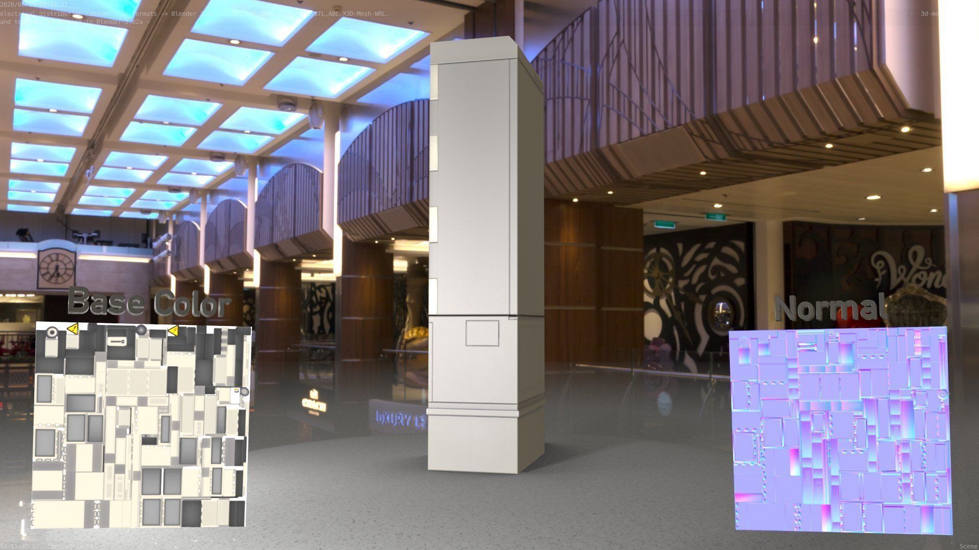 Electrical Distribution Cabinet 170 Low-poly 3D model_27