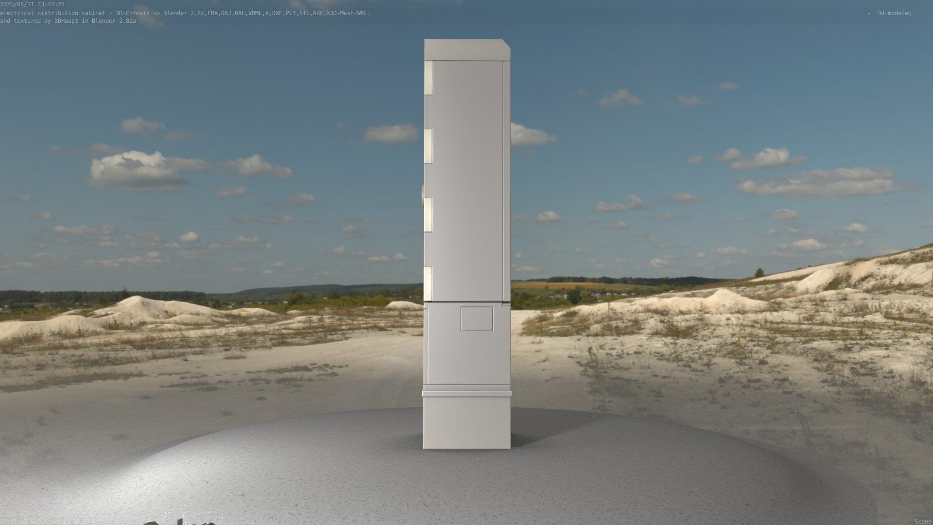 Electrical Distribution Cabinet 170 Low-poly 3D model_26