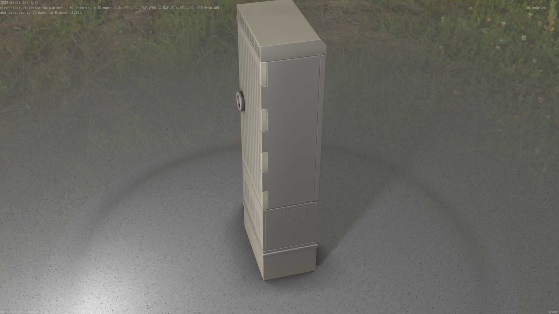 Electrical Distribution Cabinet 170 Low-poly 3D model_61