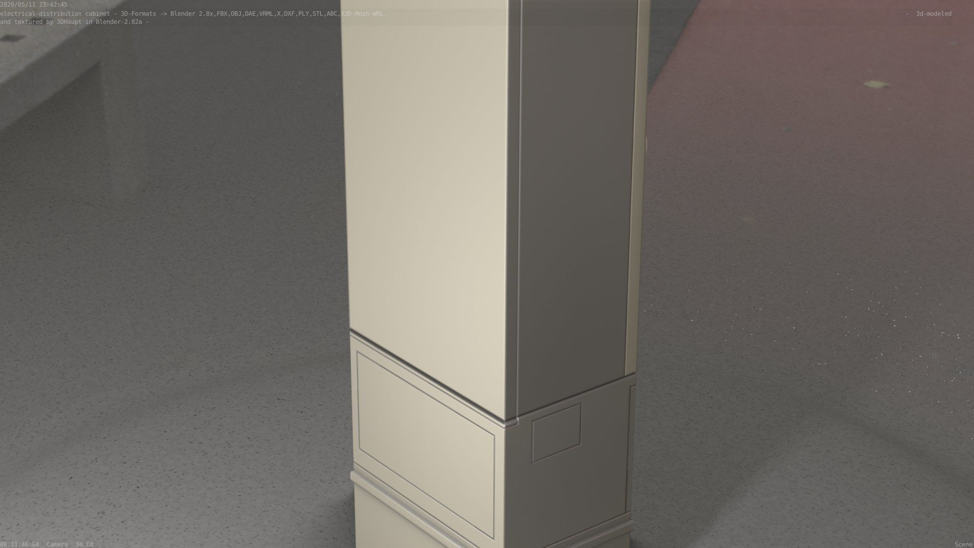 Electrical Distribution Cabinet 170 Low-poly 3D model_49