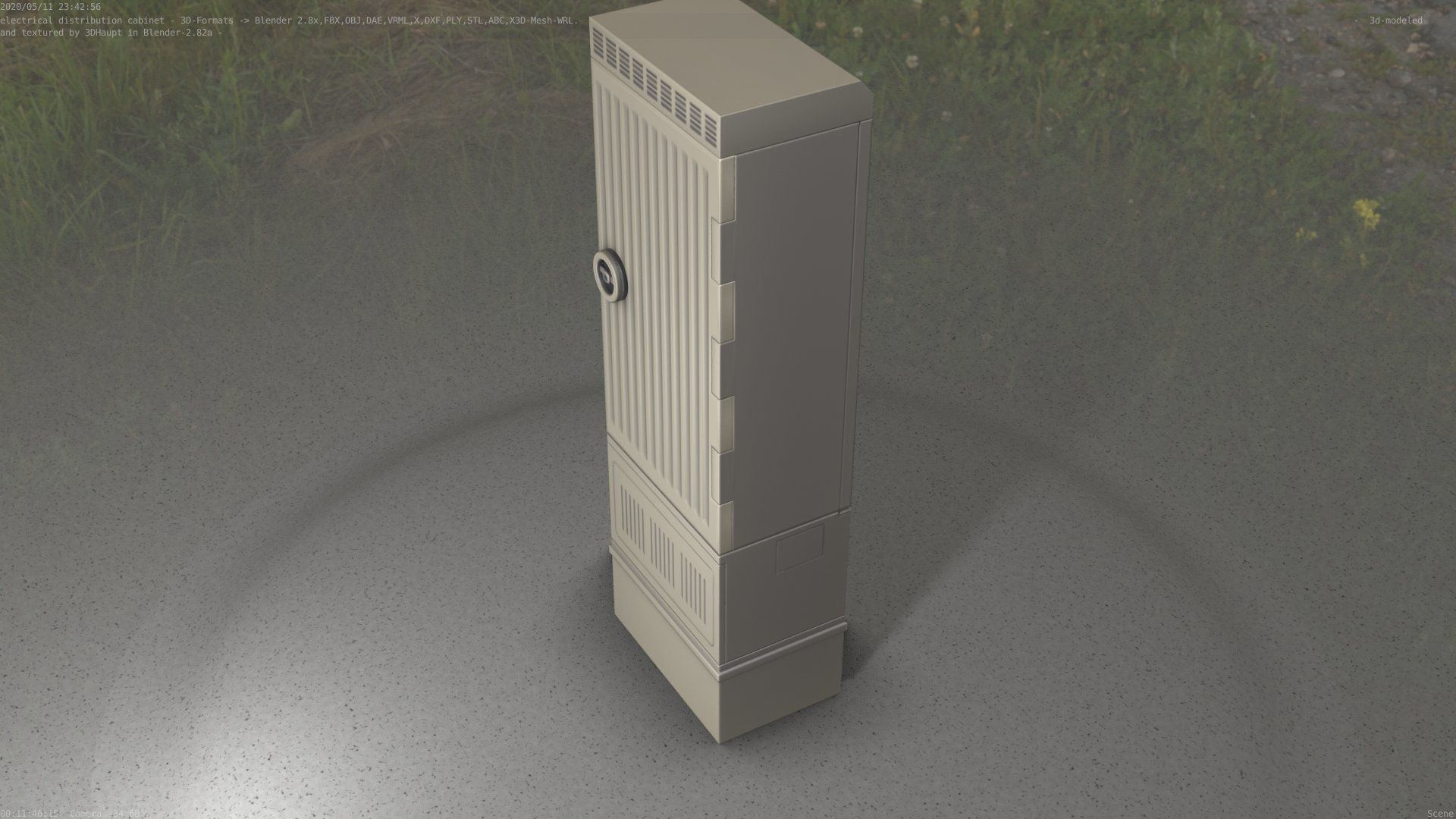 Electrical Distribution Cabinet 170 Low-poly 3D model_60