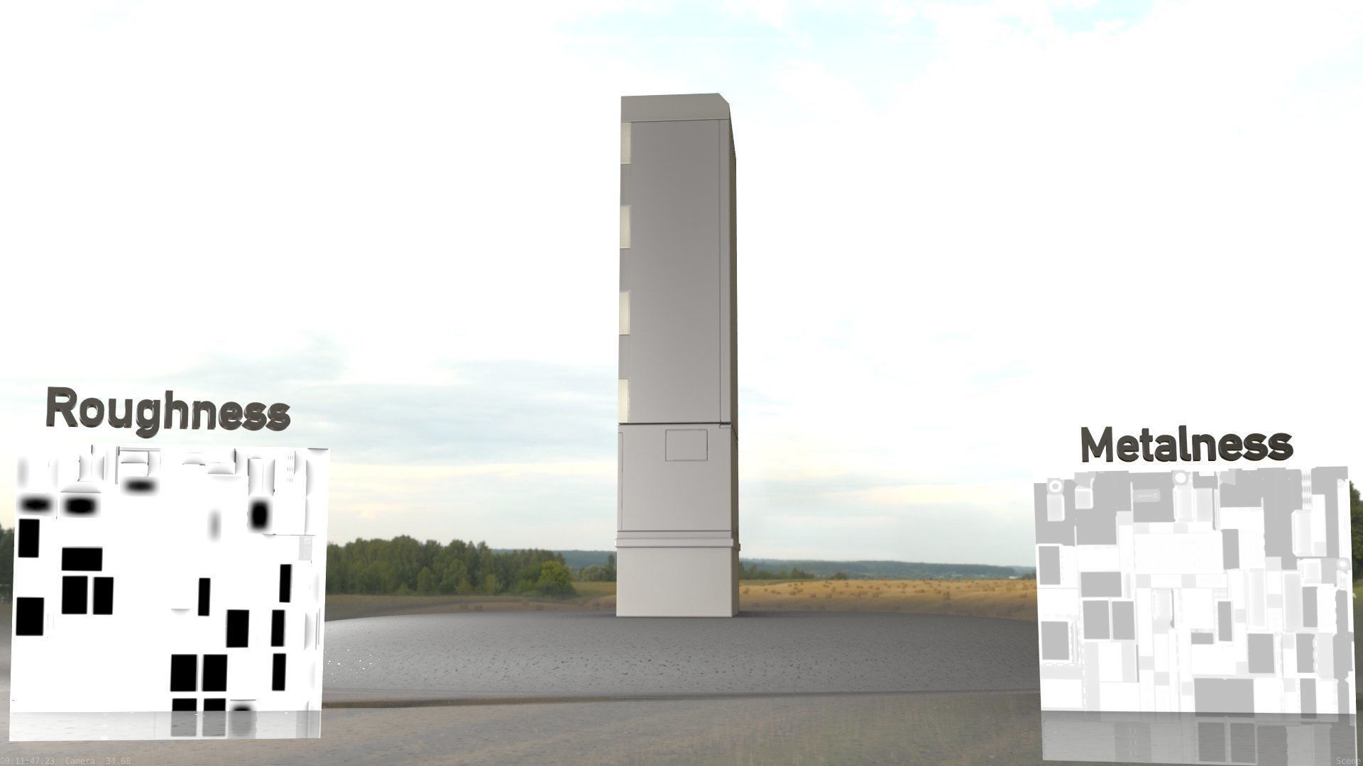 Electrical Distribution Cabinet 170 Low-poly 3D model_92