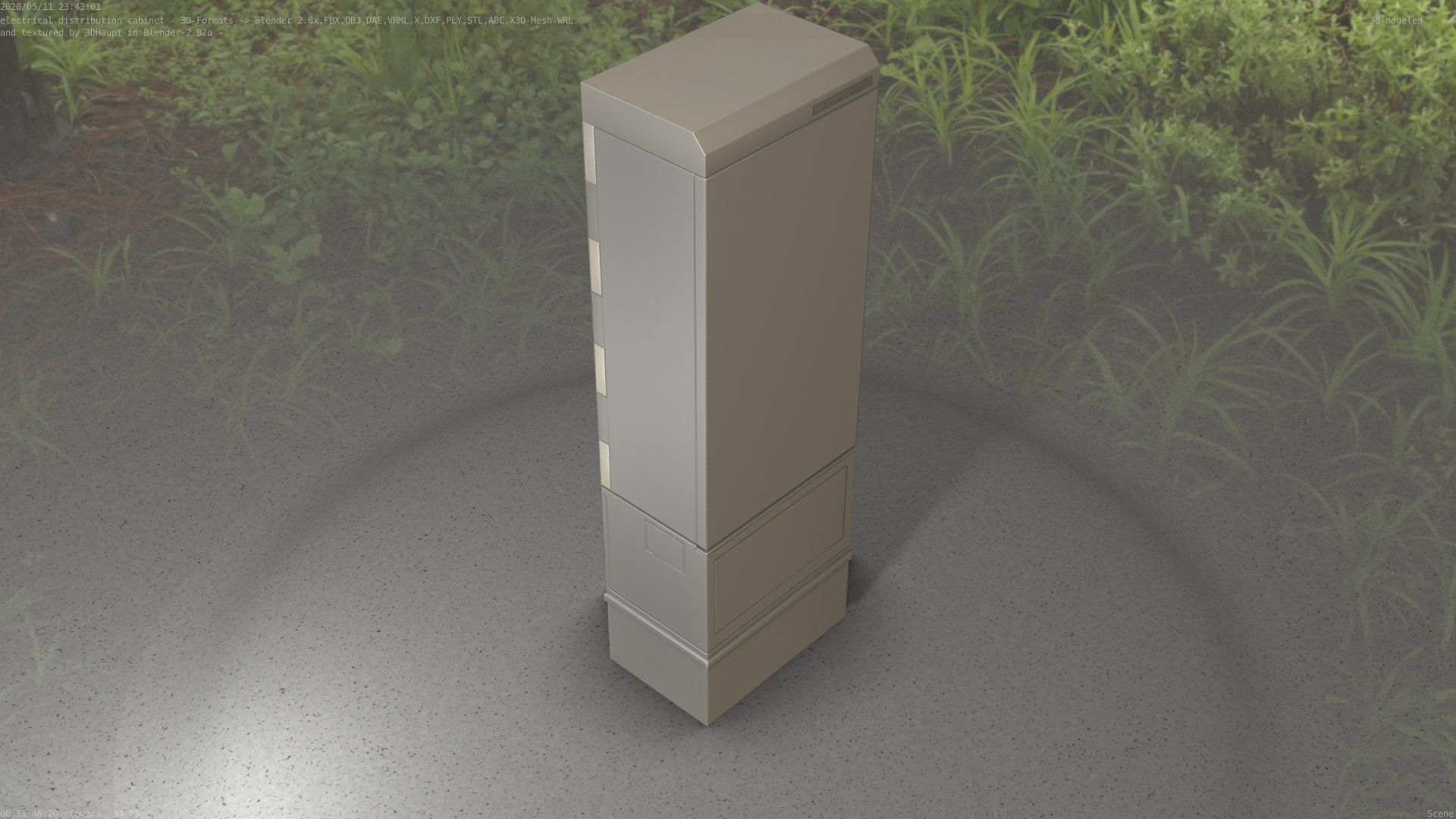 Electrical Distribution Cabinet 170 Low-poly 3D model_65