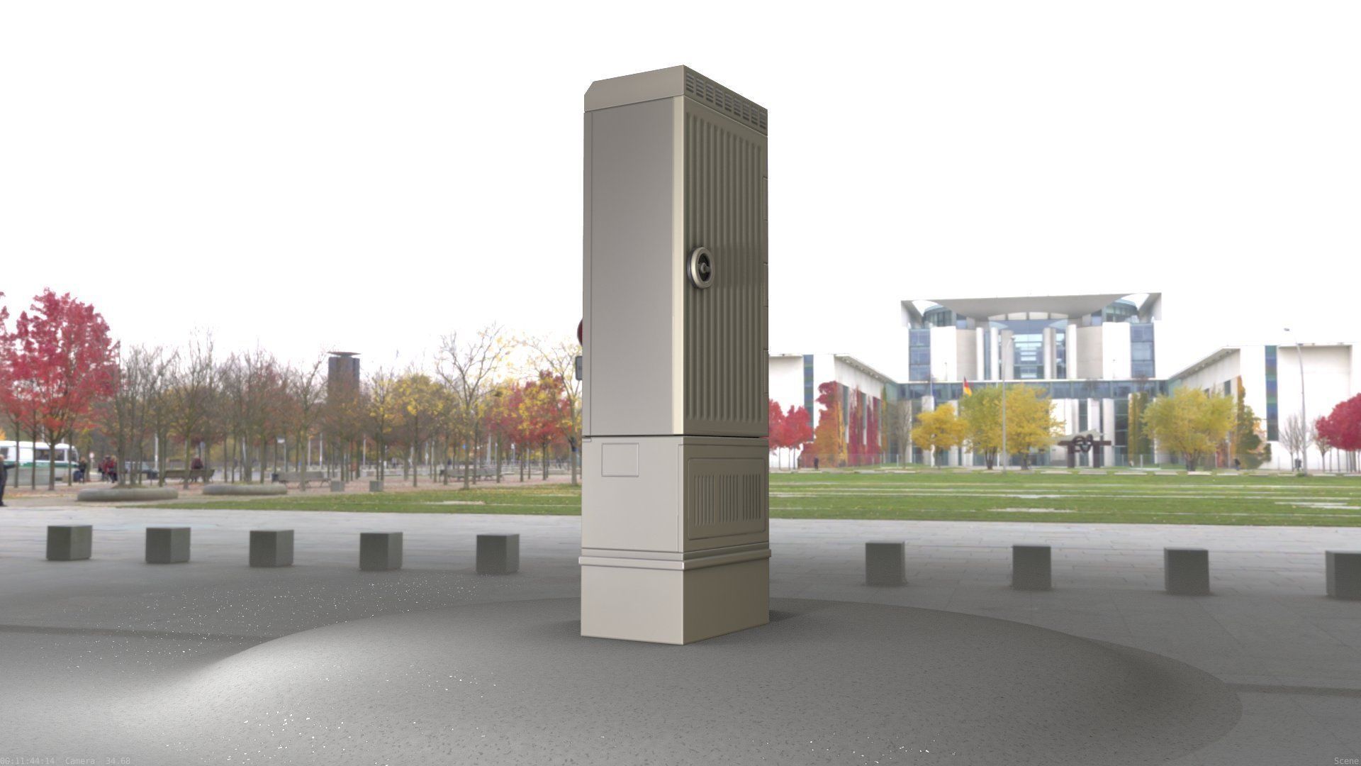 Electrical Distribution Cabinet 170 Low-poly 3D model_16