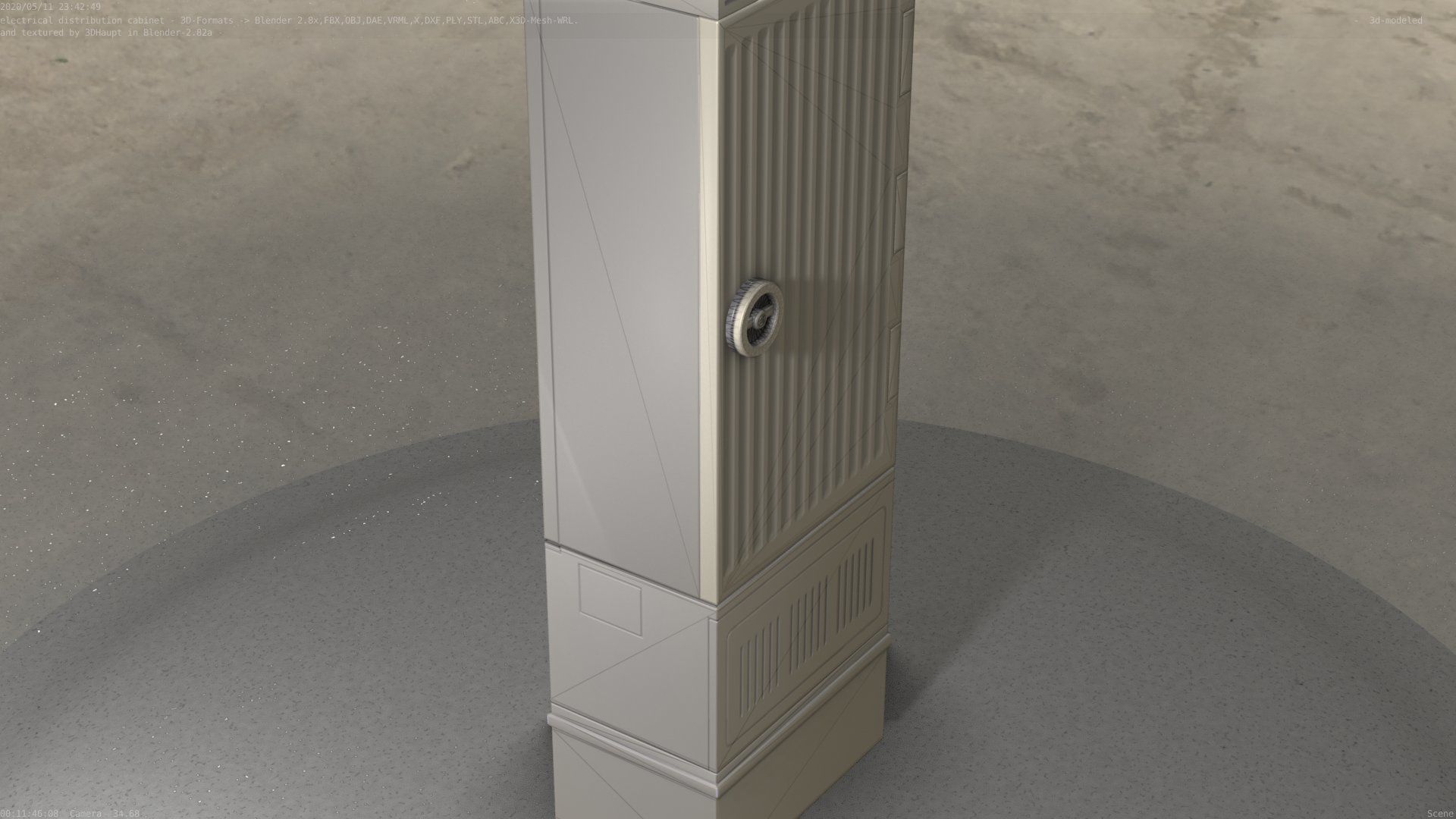 Electrical Distribution Cabinet 170 Low-poly 3D model_53