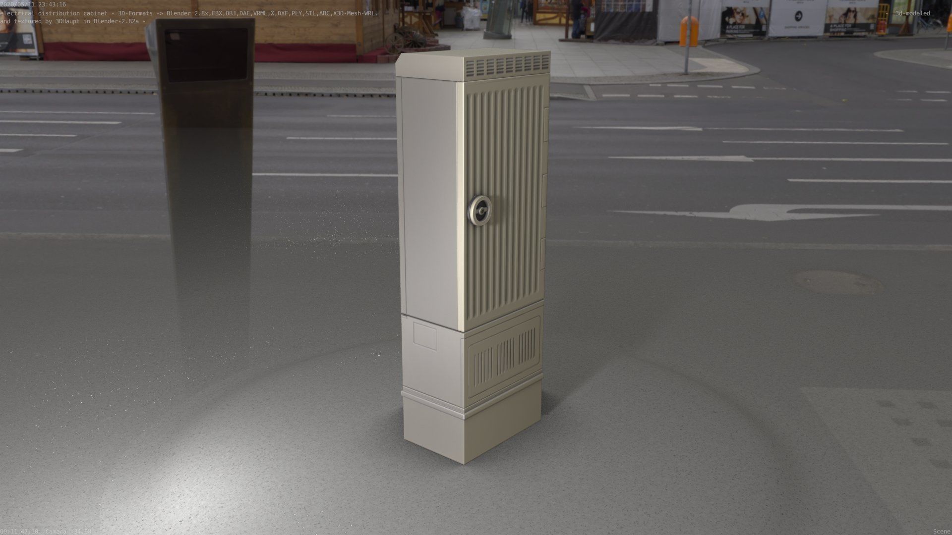 Electrical Distribution Cabinet 170 Low-poly 3D model_79