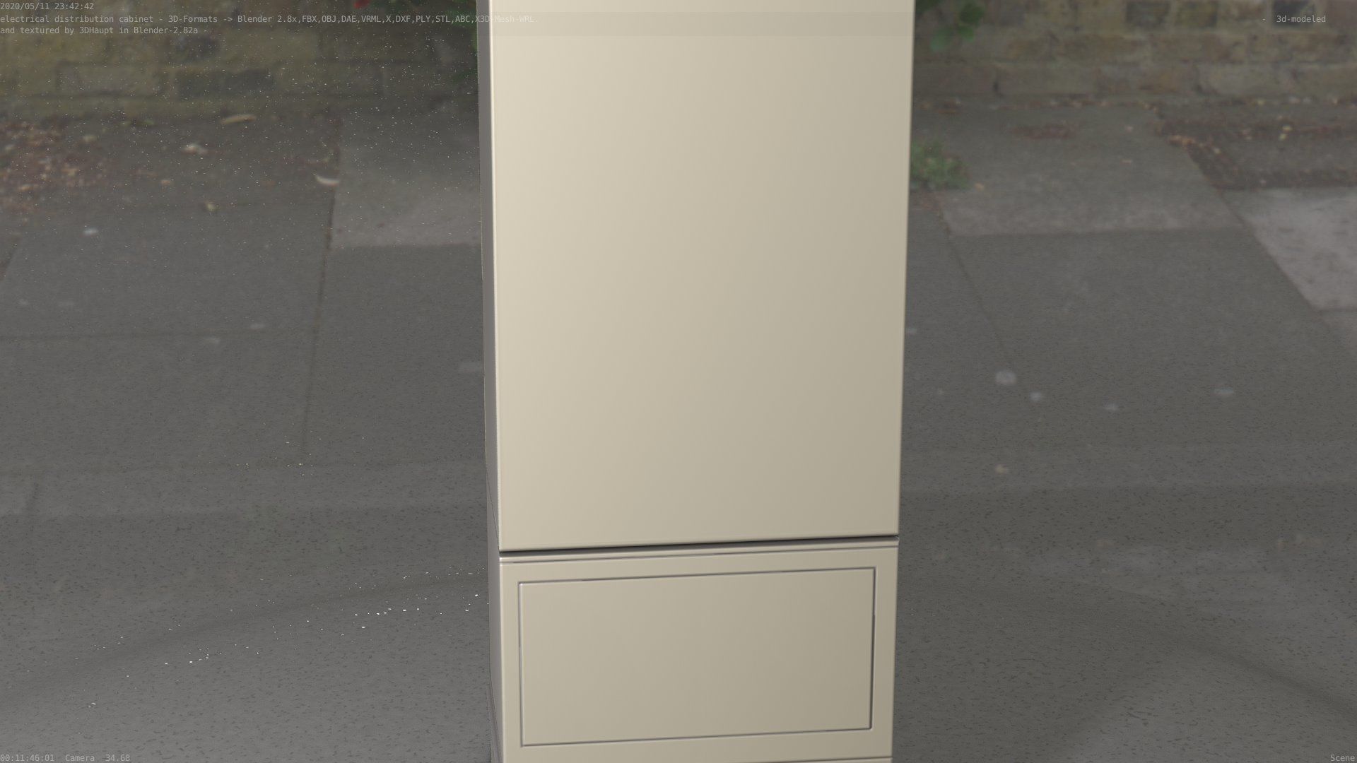 Electrical Distribution Cabinet 170 Low-poly 3D model_46