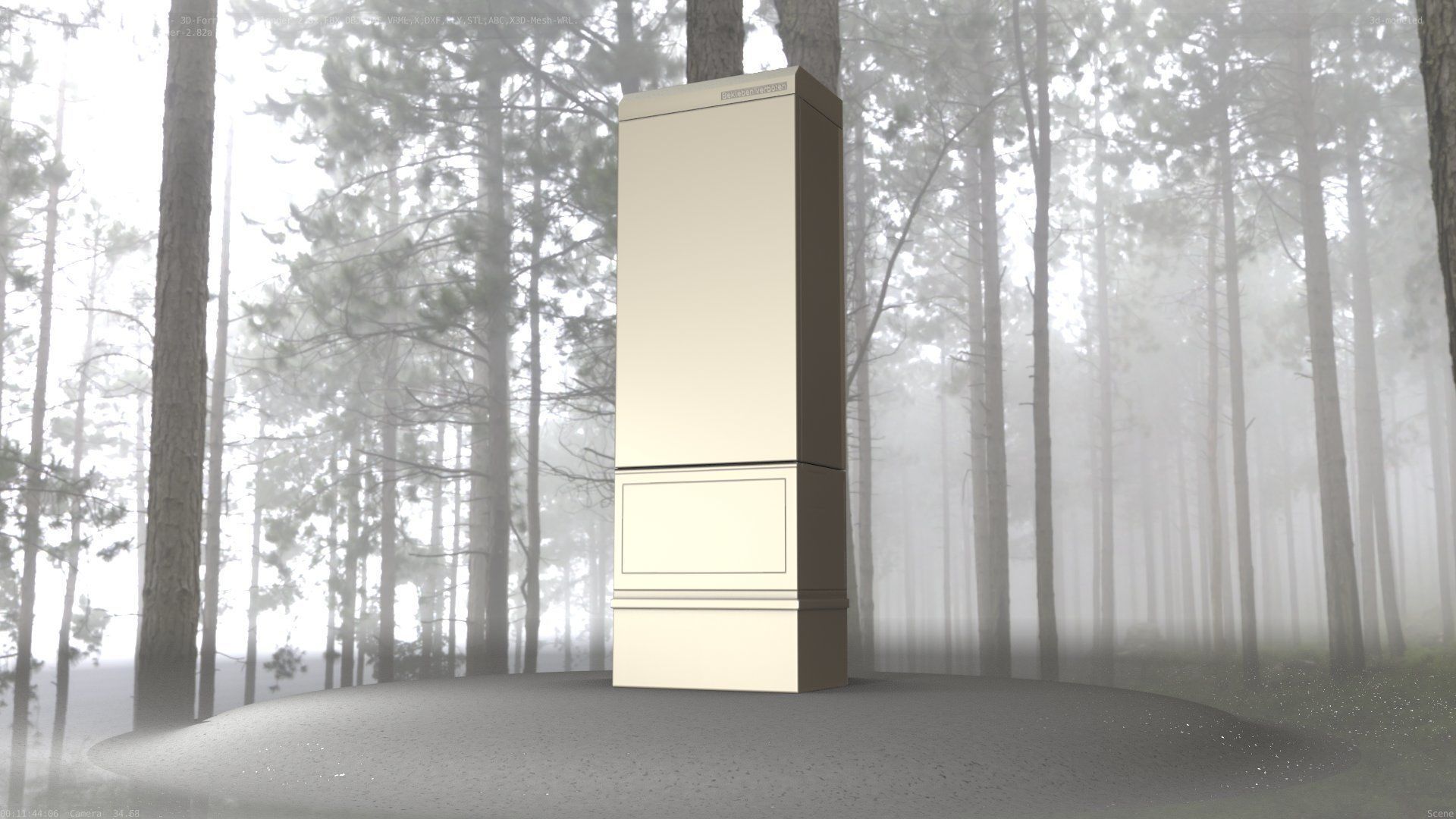 Electrical Distribution Cabinet 170 Low-poly 3D model_8