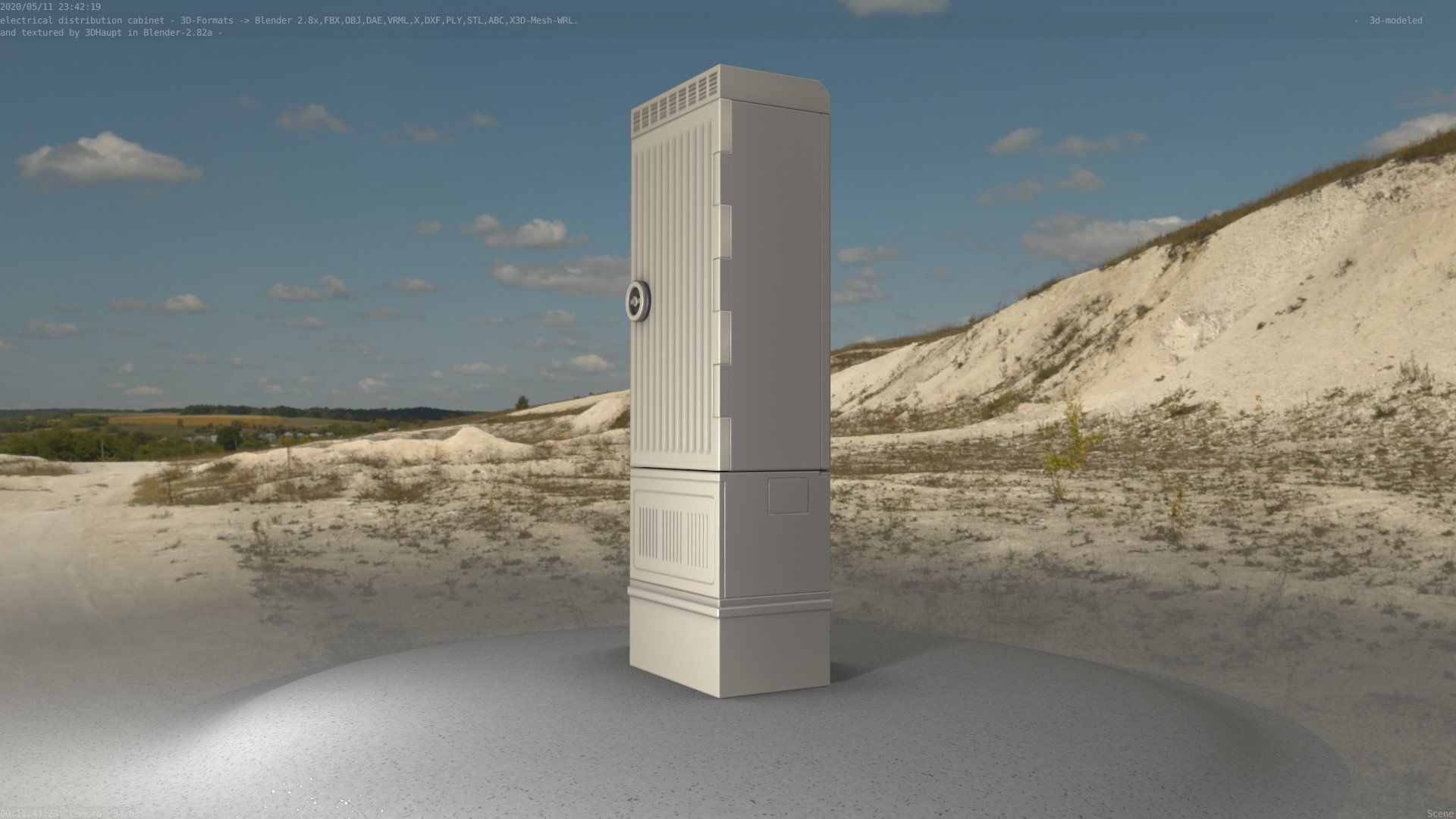 Electrical Distribution Cabinet 170 Low-poly 3D model_24