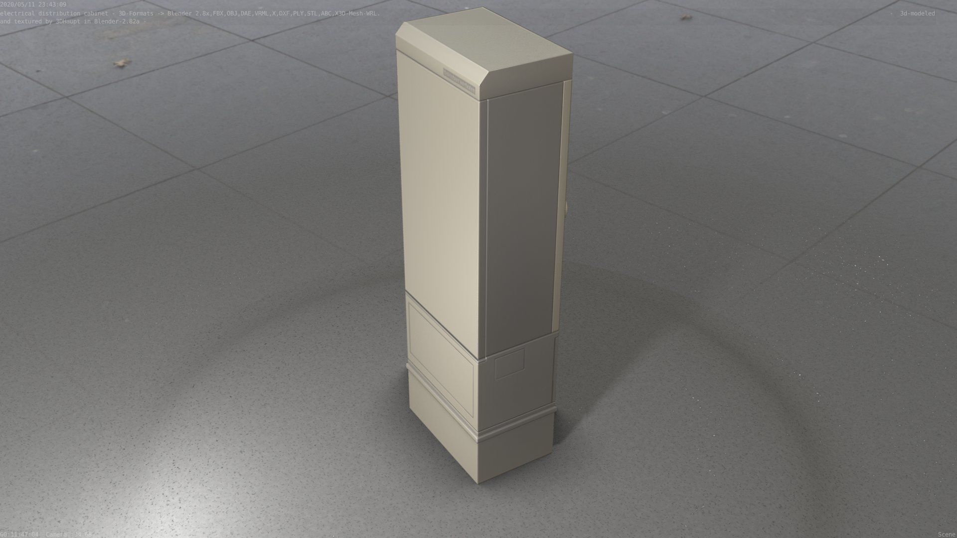 Electrical Distribution Cabinet 170 Low-poly 3D model_73