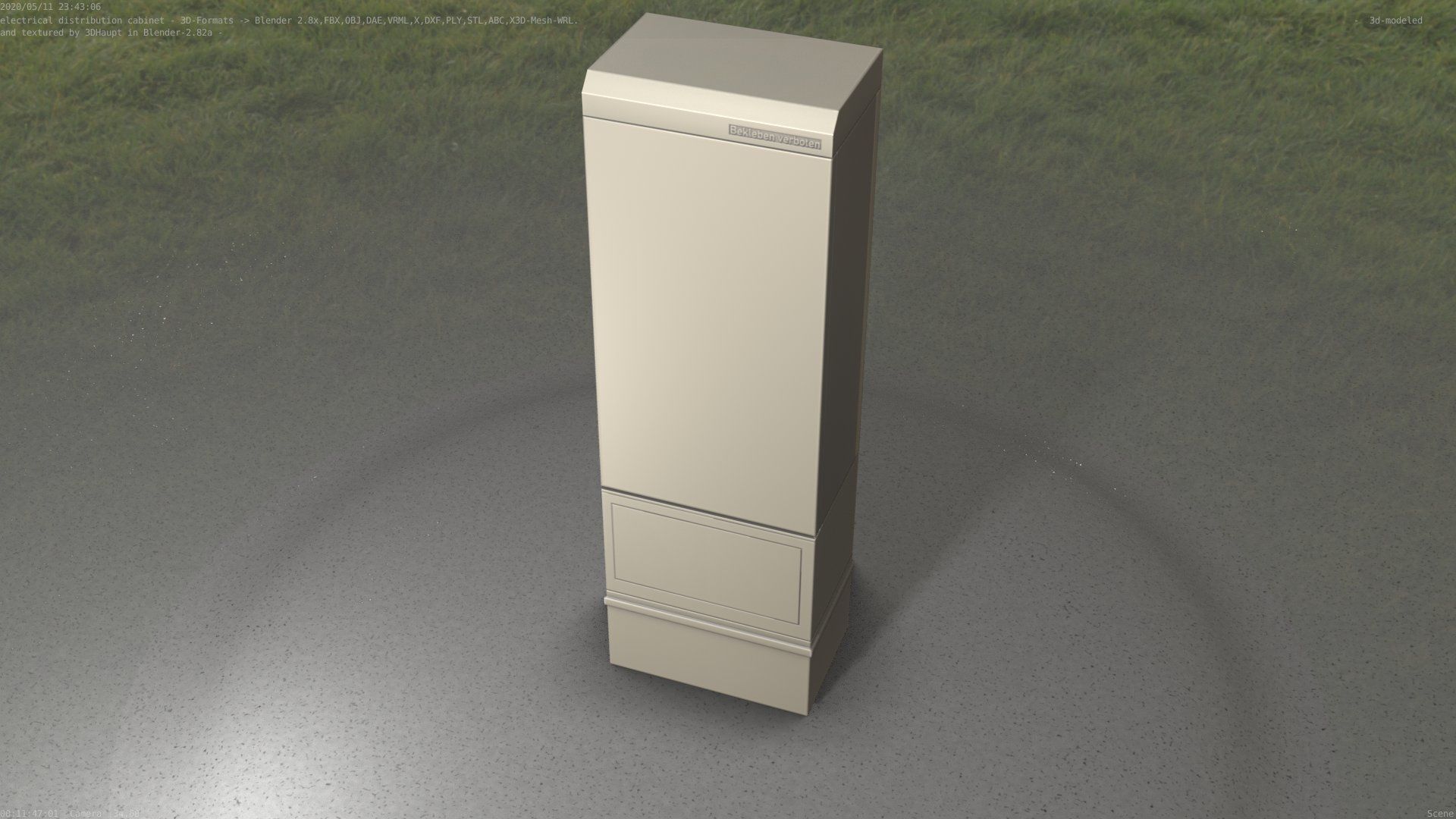 Electrical Distribution Cabinet 170 Low-poly 3D model_70