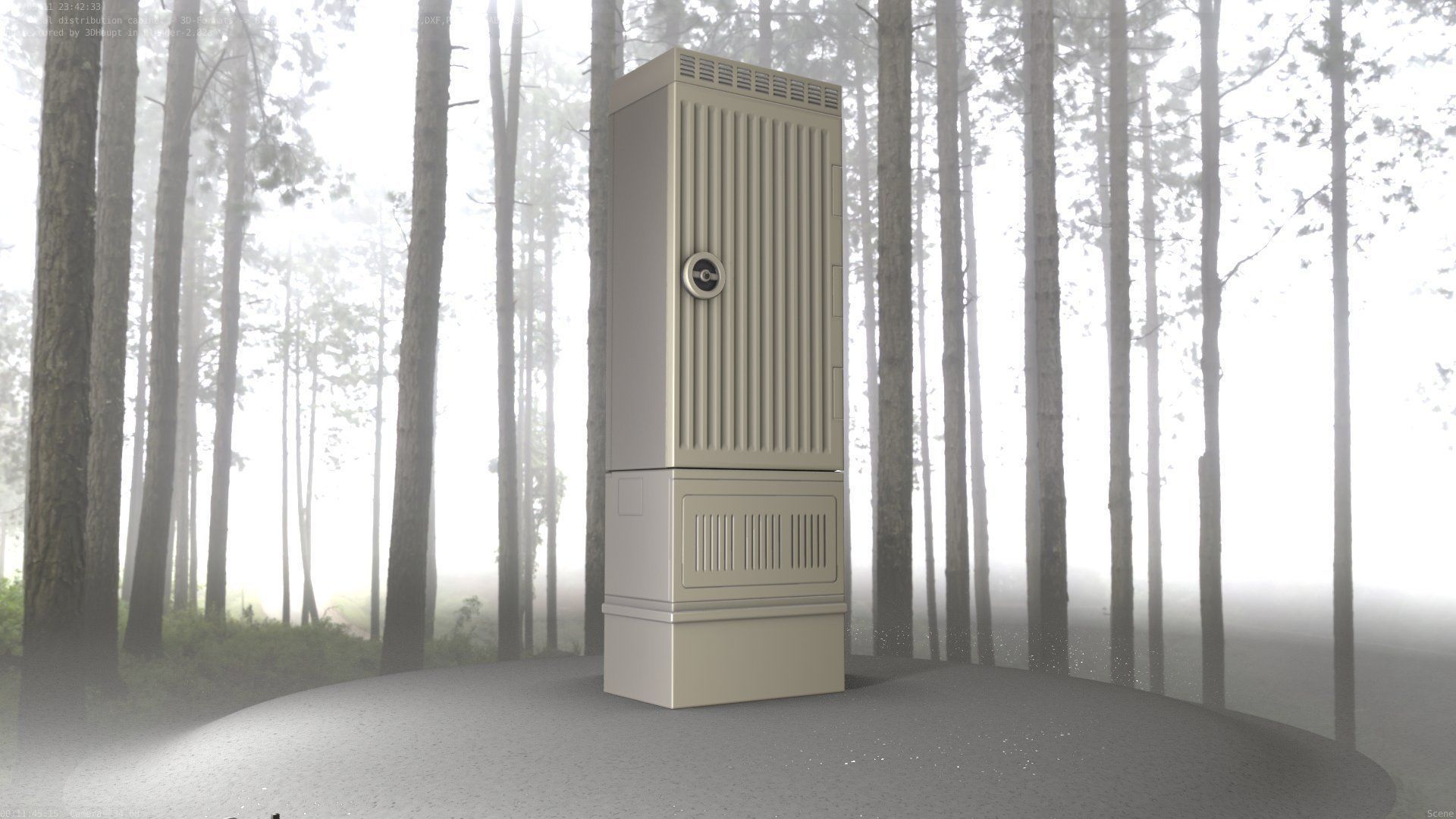 Electrical Distribution Cabinet 170 Low-poly 3D model_2