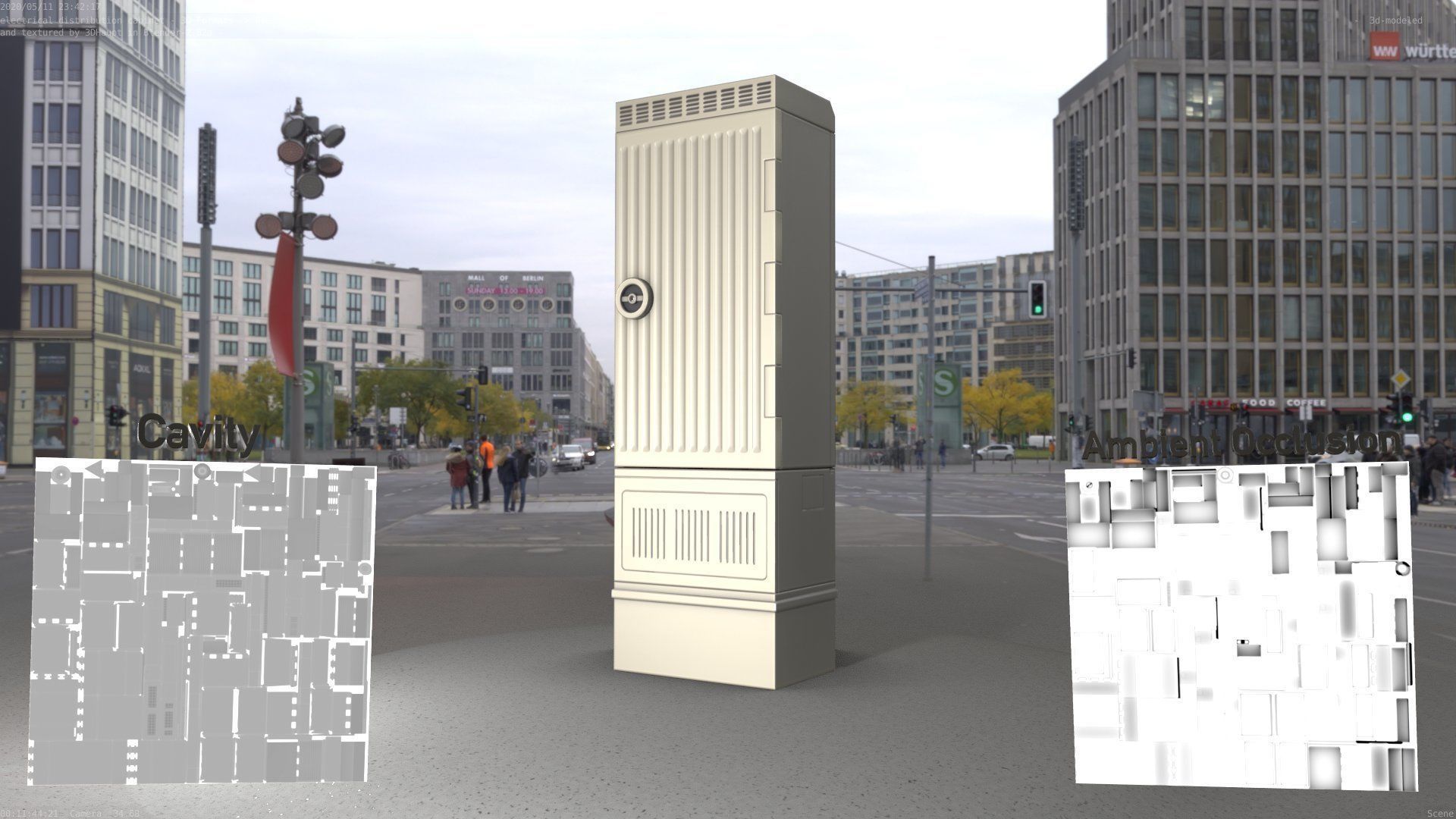 Electrical Distribution Cabinet 170 Low-poly 3D model_23