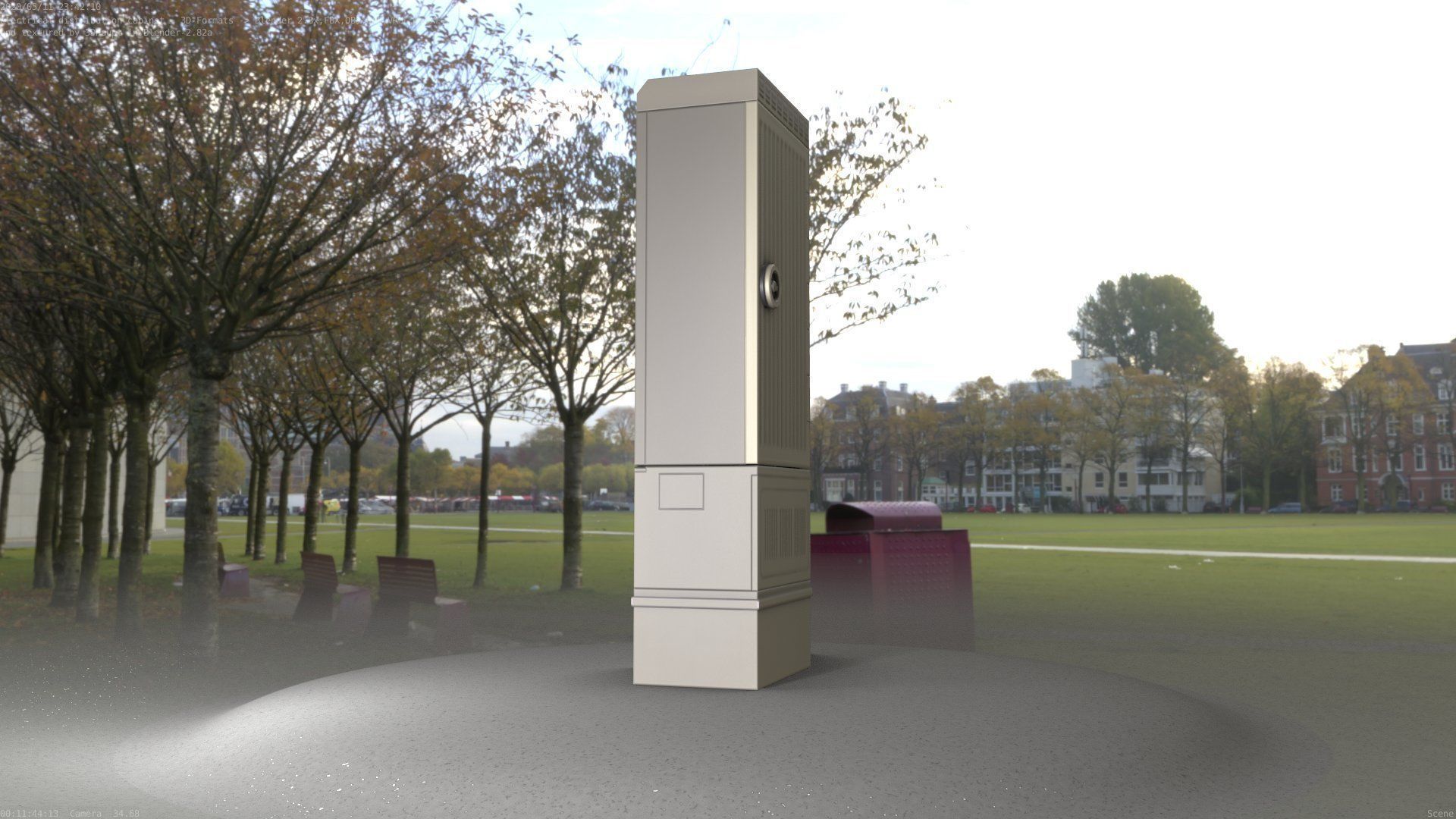 Electrical Distribution Cabinet 170 Low-poly 3D model_15