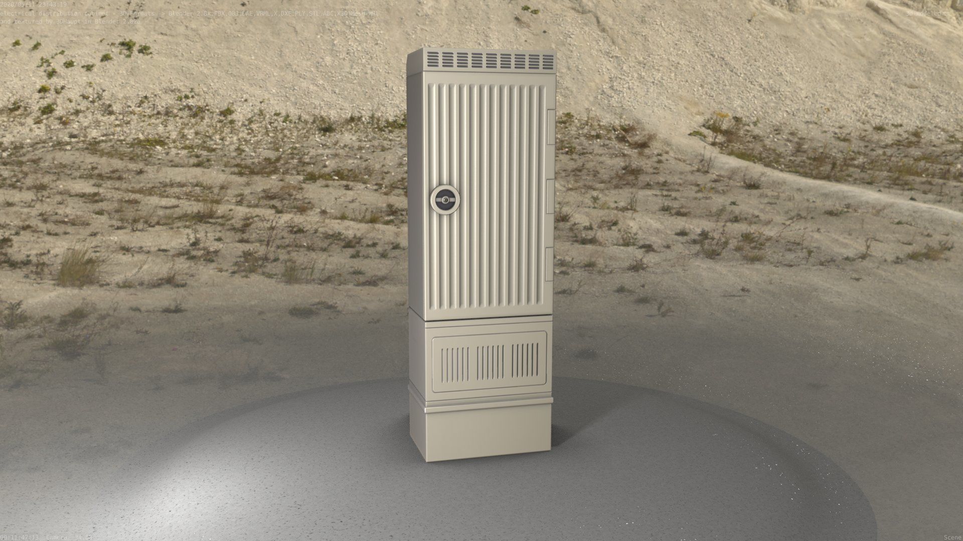 Electrical Distribution Cabinet 170 Low-poly 3D model_82