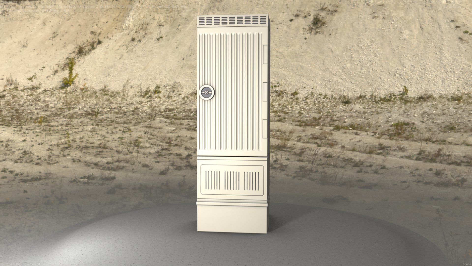 Electrical Distribution Cabinet 170 Low-poly 3D model_84