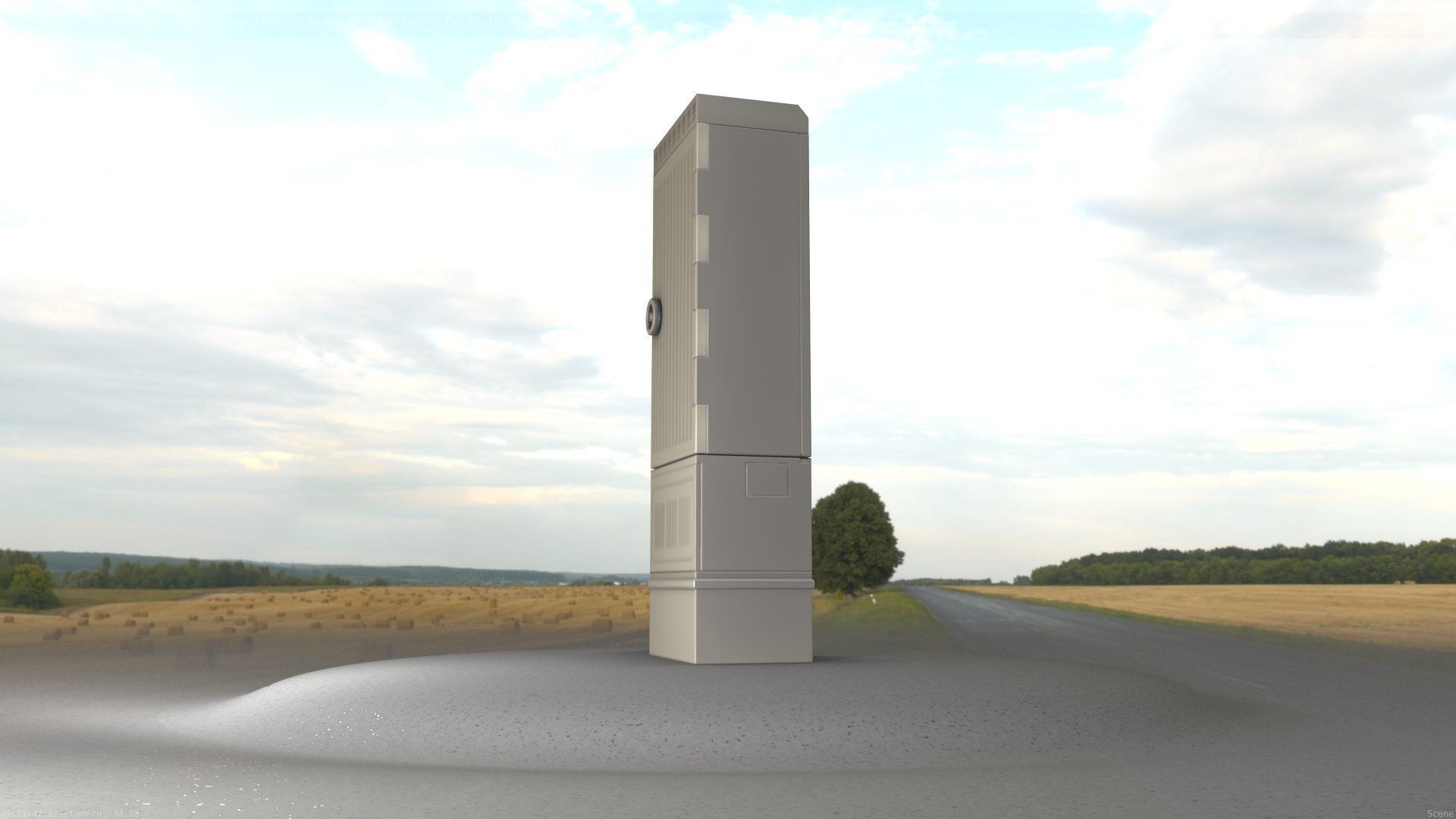 Electrical Distribution Cabinet 170 Low-poly 3D model_90