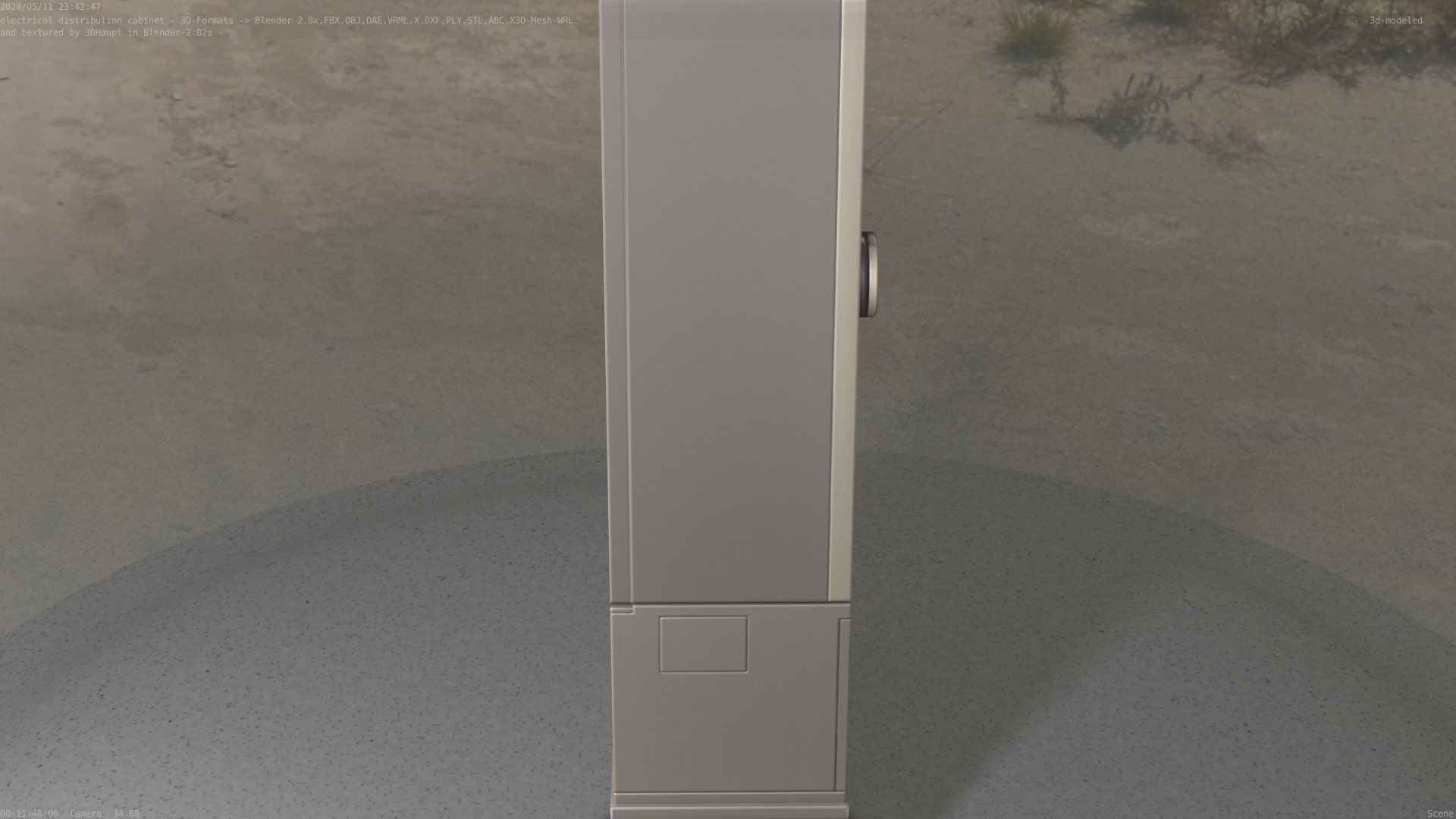 Electrical Distribution Cabinet 170 Low-poly 3D model_51