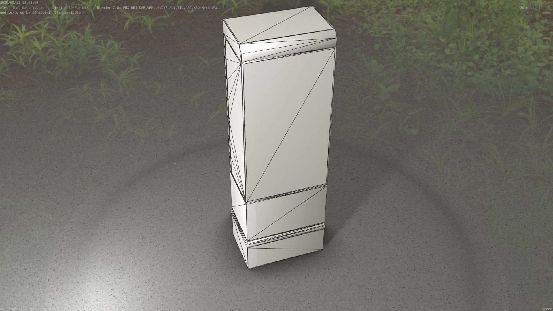 Electrical Distribution Cabinet 170 Low-poly 3D model_67
