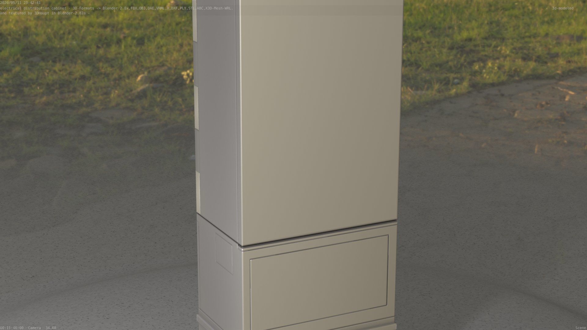 Electrical Distribution Cabinet 170 Low-poly 3D model_45