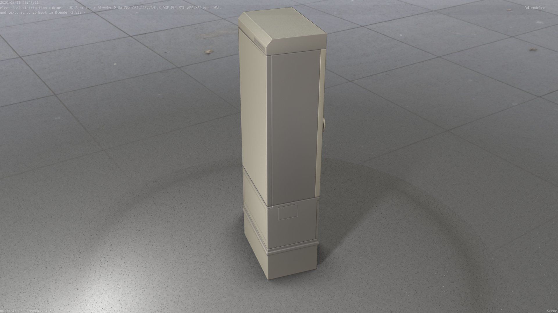 Electrical Distribution Cabinet 170 Low-poly 3D model_74