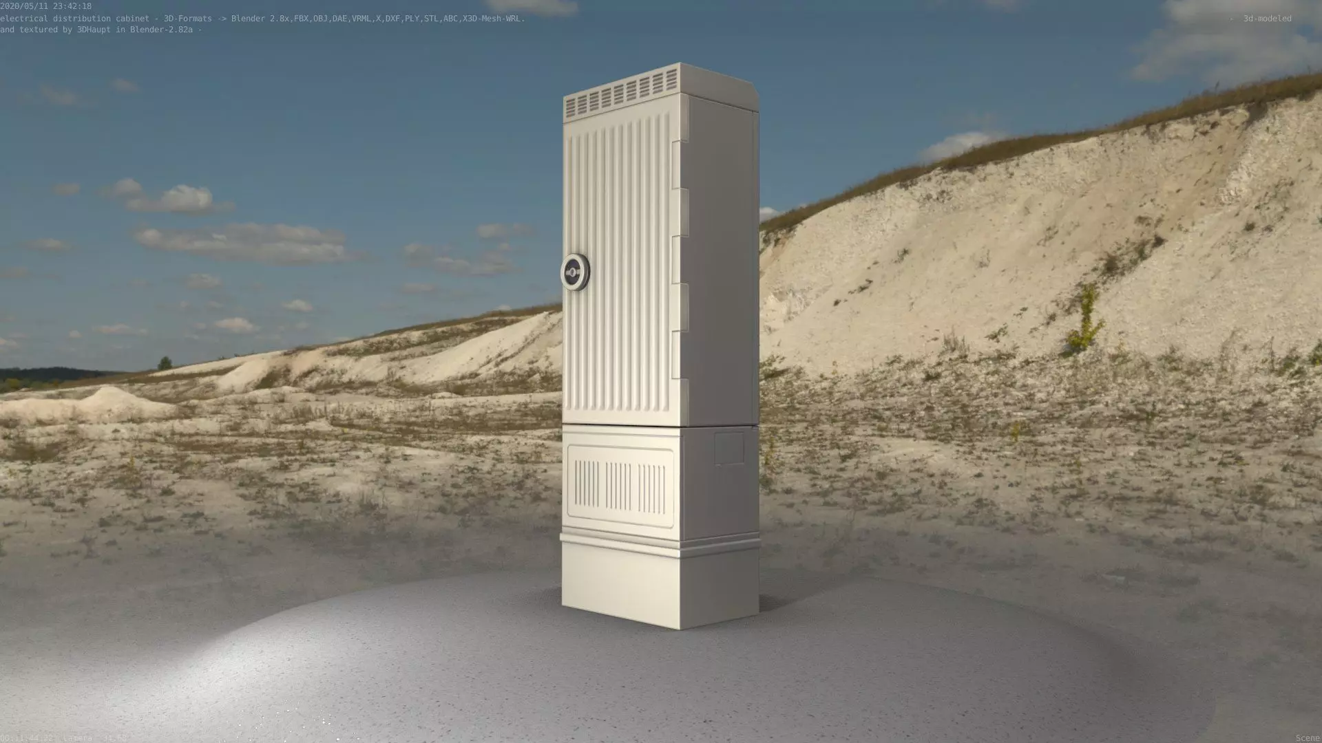 Electrical Distribution Cabinet 170 Low-poly 3D model_0