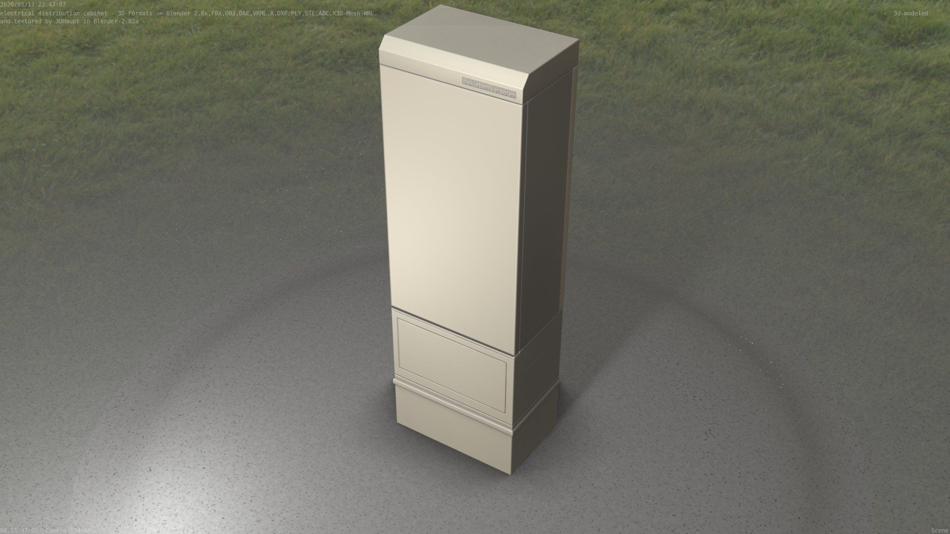 Electrical Distribution Cabinet 170 Low-poly 3D model_71