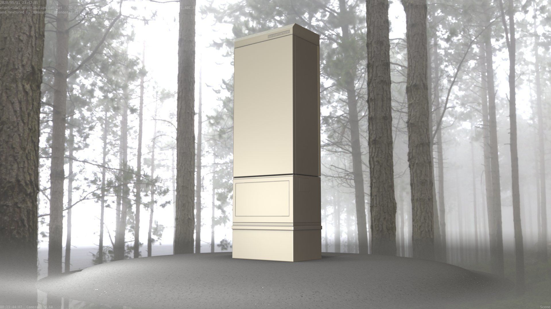 Electrical Distribution Cabinet 170 Low-poly 3D model_9