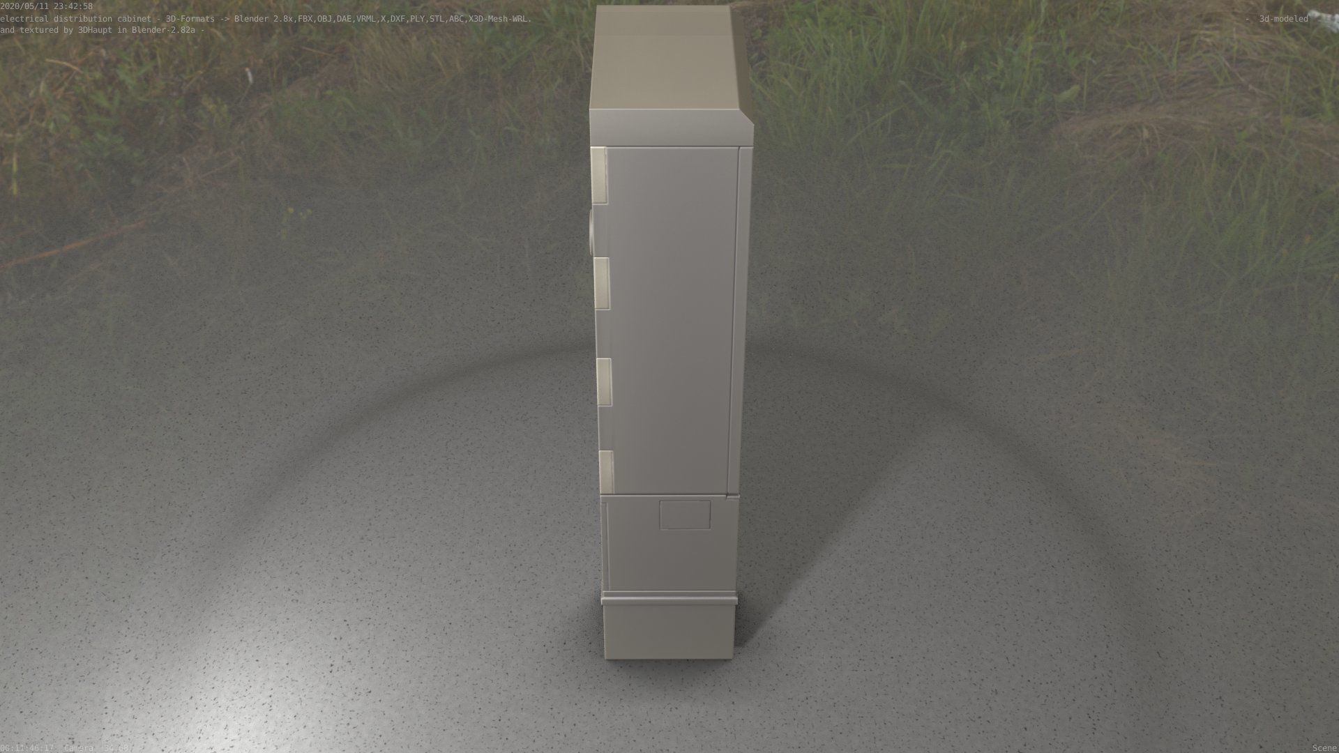 Electrical Distribution Cabinet 170 Low-poly 3D model_62