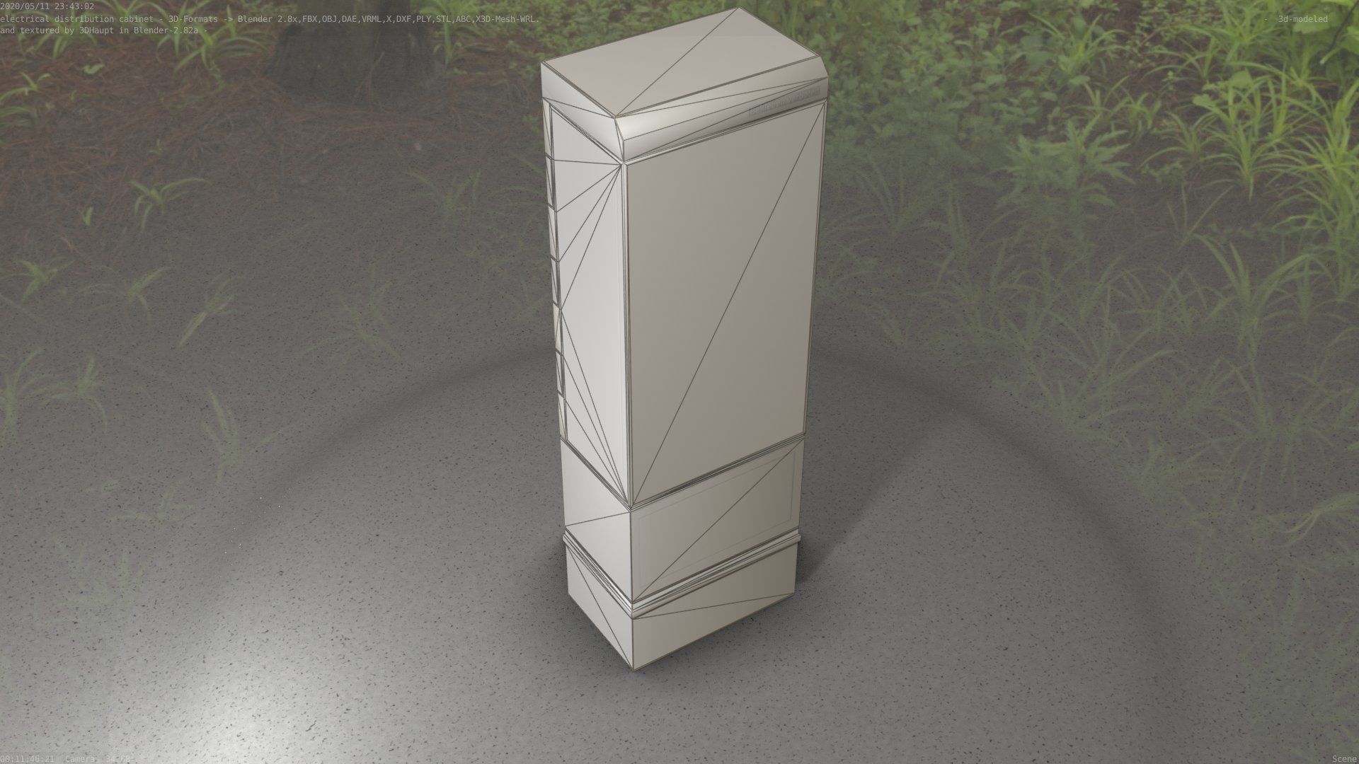 Electrical Distribution Cabinet 170 Low-poly 3D model_66
