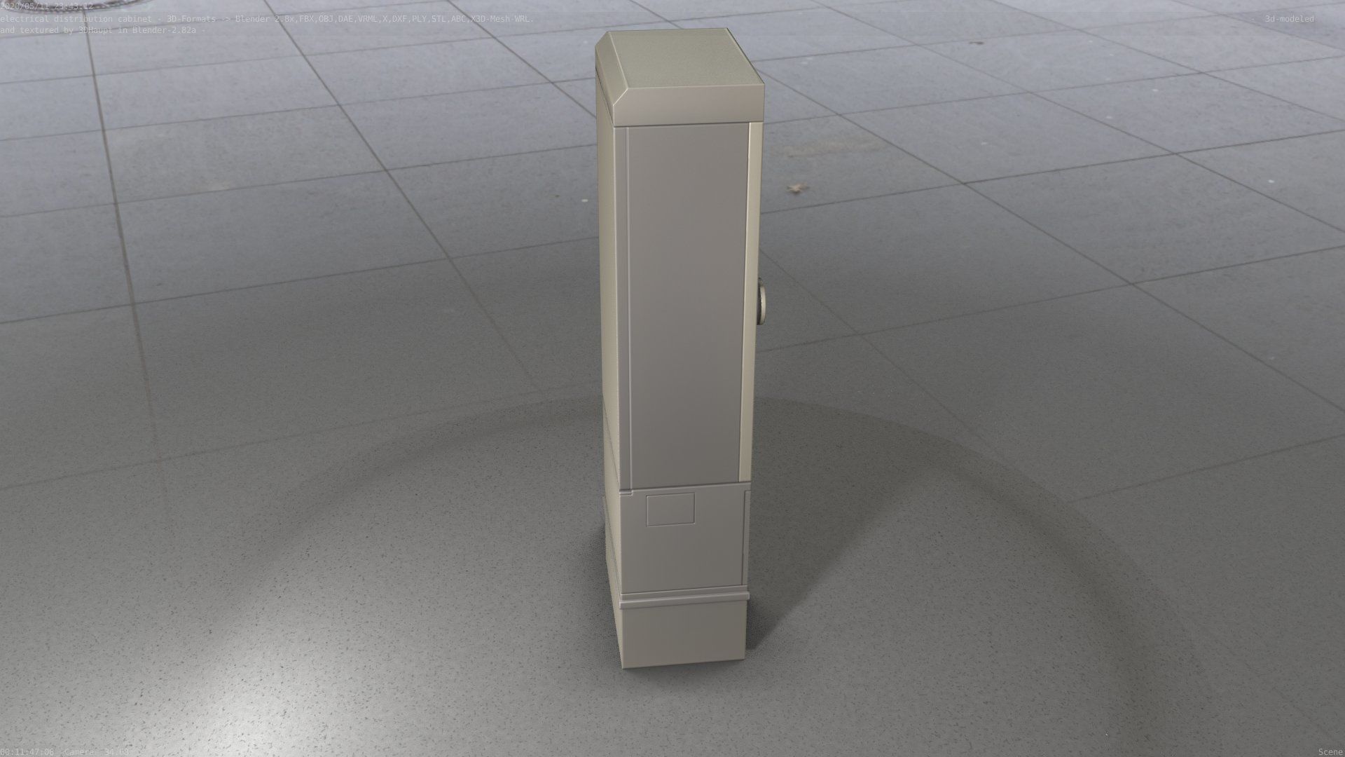 Electrical Distribution Cabinet 170 Low-poly 3D model_75