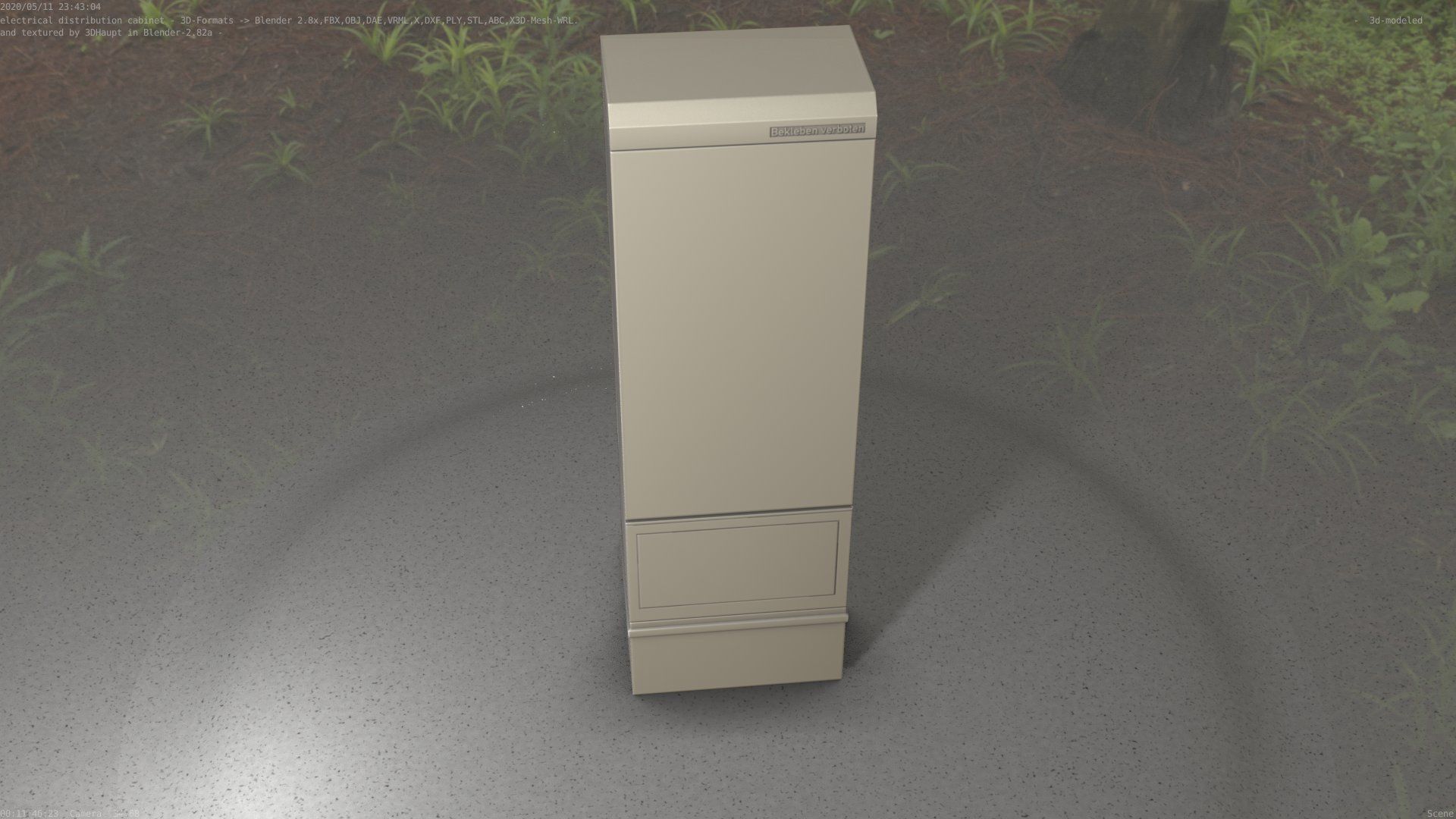 Electrical Distribution Cabinet 170 Low-poly 3D model_68