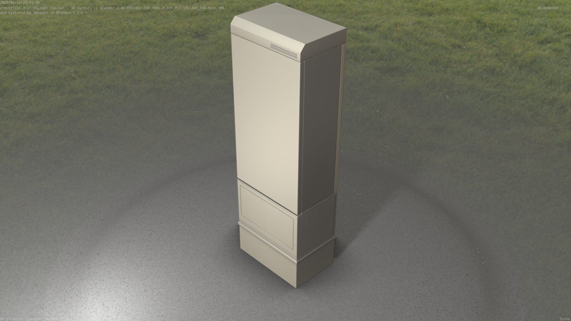 Electrical Distribution Cabinet 170 Low-poly 3D model_72