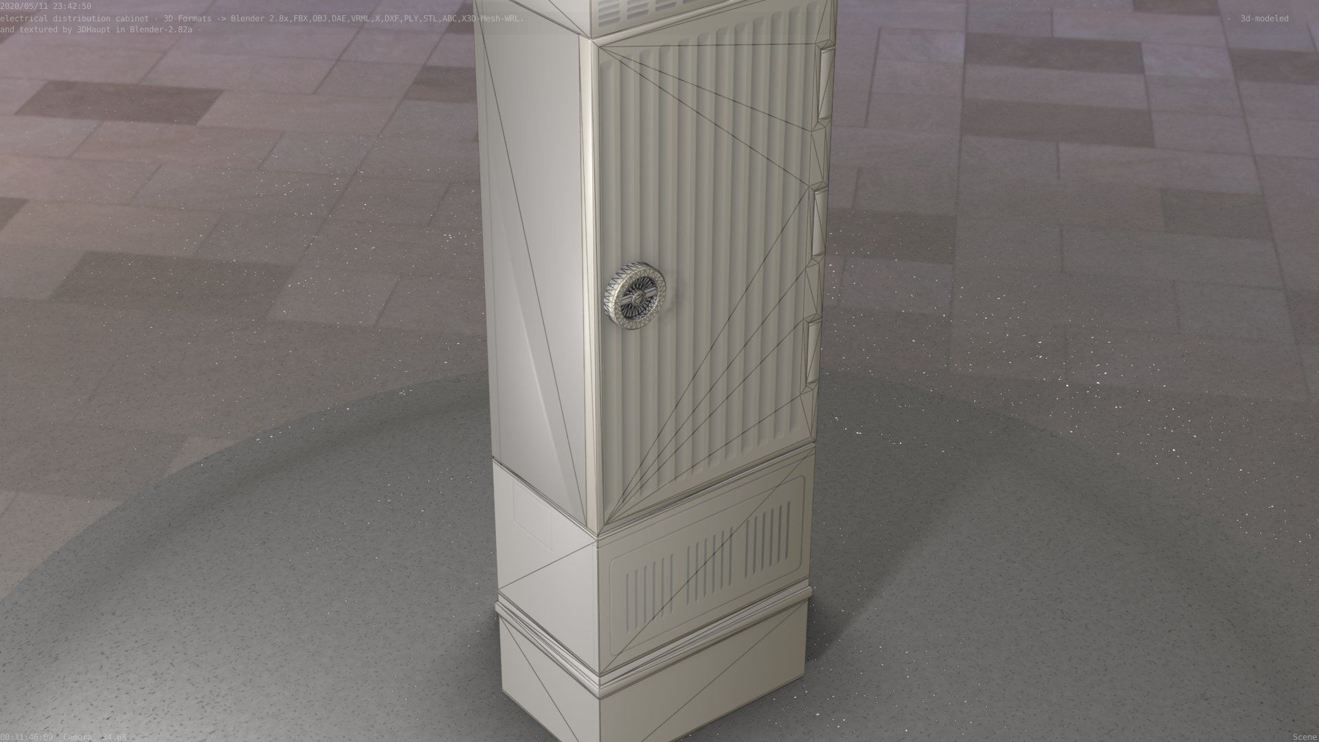 Electrical Distribution Cabinet 170 Low-poly 3D model_54