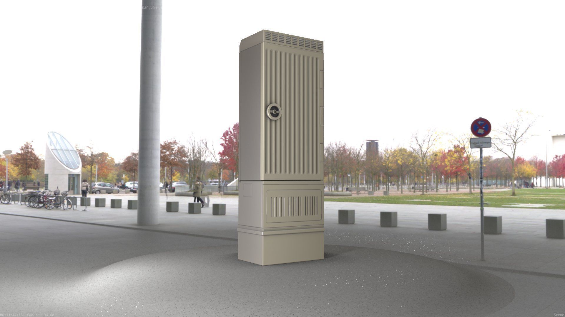 Electrical Distribution Cabinet 170 Low-poly 3D model_18