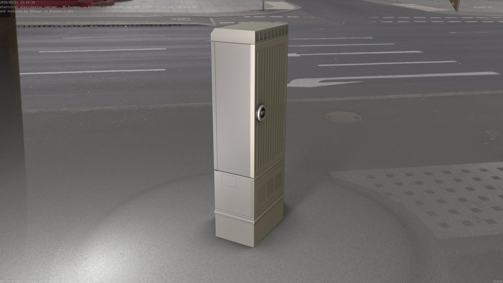 Electrical Distribution Cabinet 170 Low-poly 3D model_78
