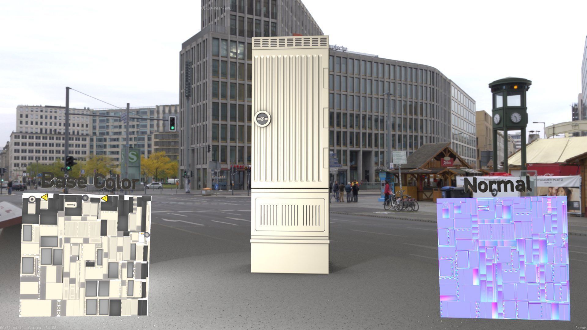 Electrical Distribution Cabinet 170 Low-poly 3D model_21