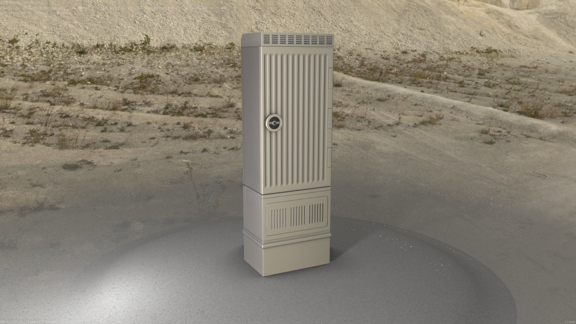 Electrical Distribution Cabinet 170 Low-poly 3D model_81