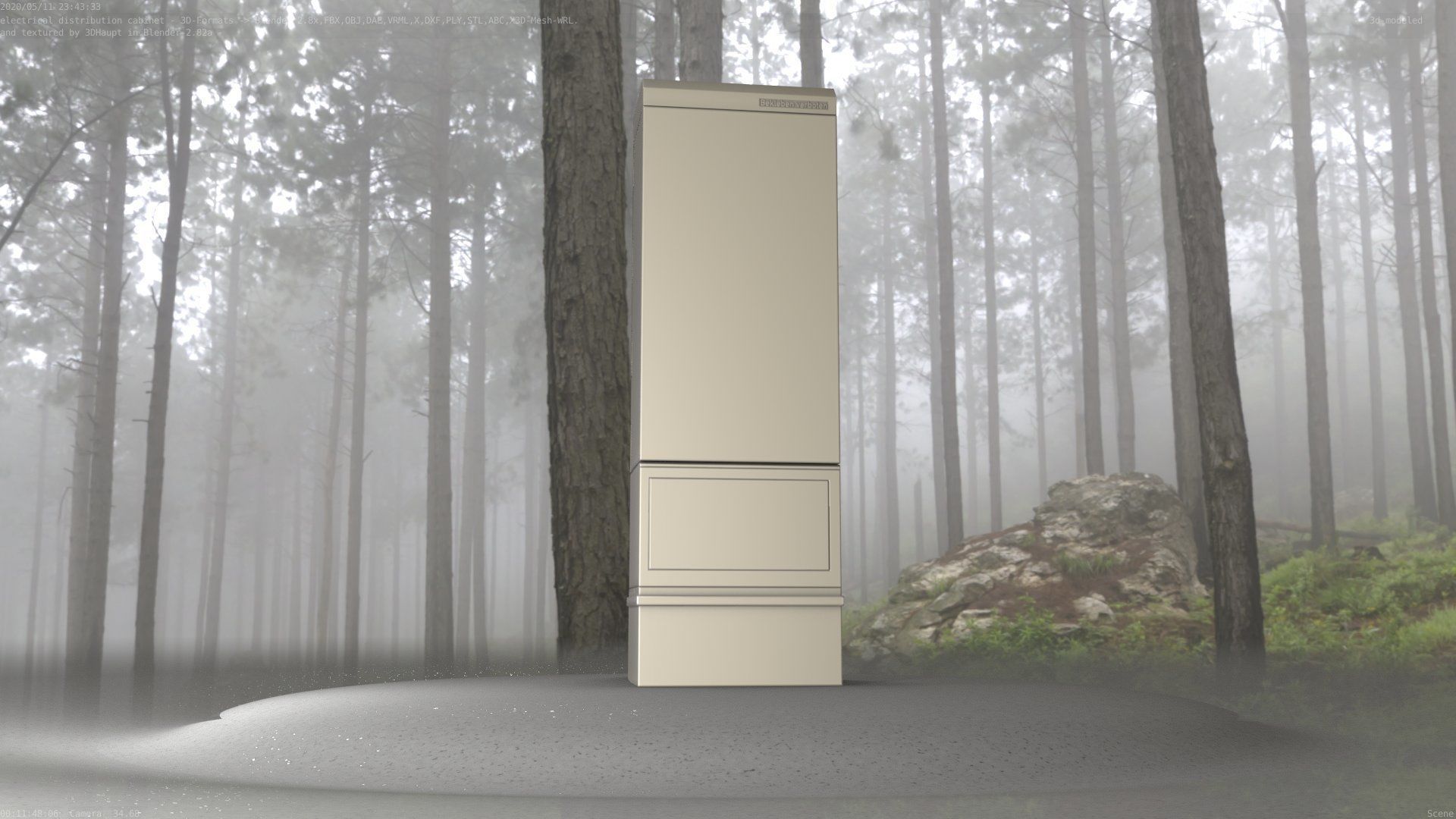 Electrical Distribution Cabinet 170 Low-poly 3D model_99