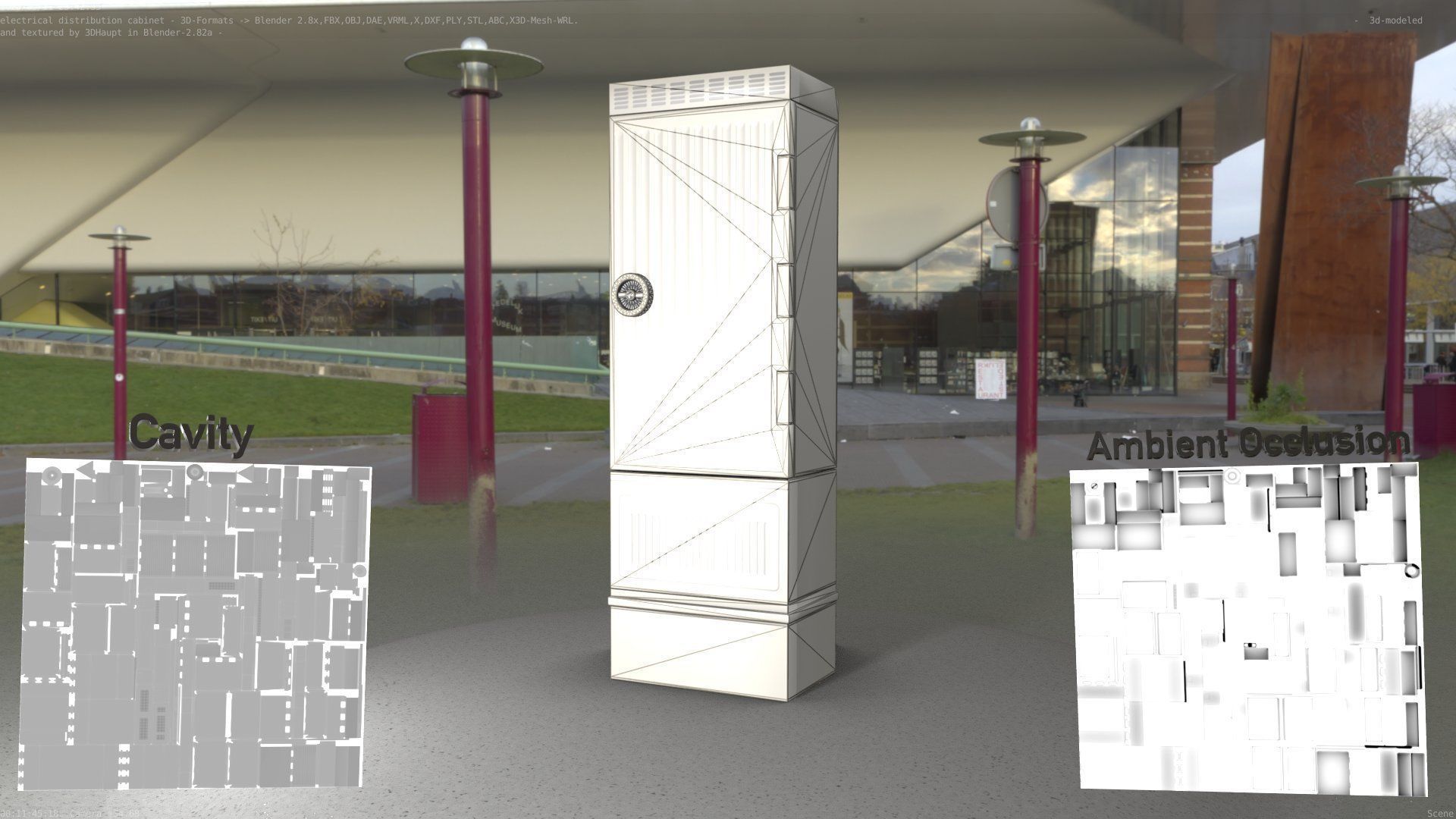 Electrical Distribution Cabinet 170 Low-poly 3D model_5