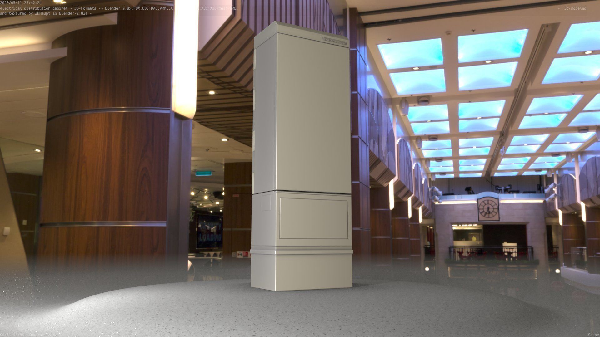 Electrical Distribution Cabinet 170 Low-poly 3D model_30