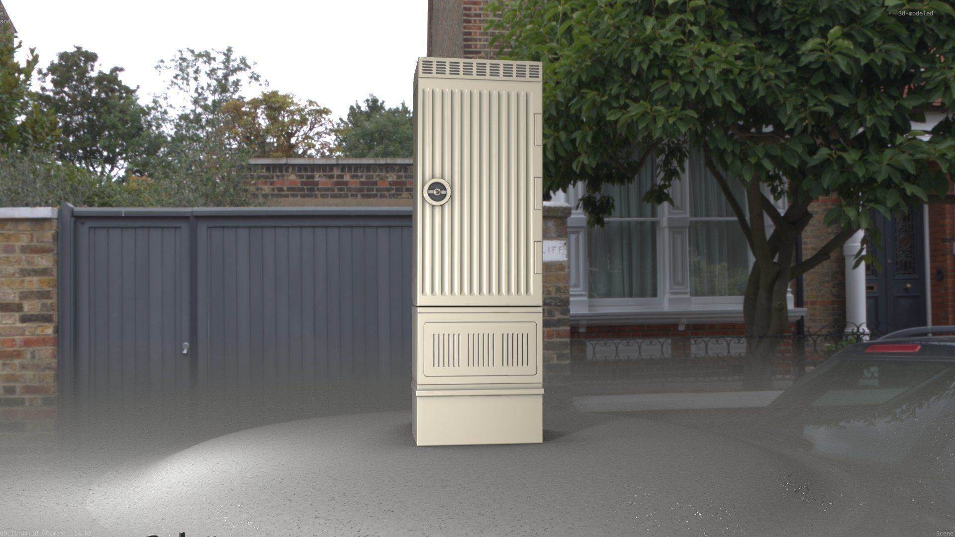 Electrical Distribution Cabinet 170 Low-poly 3D model_20