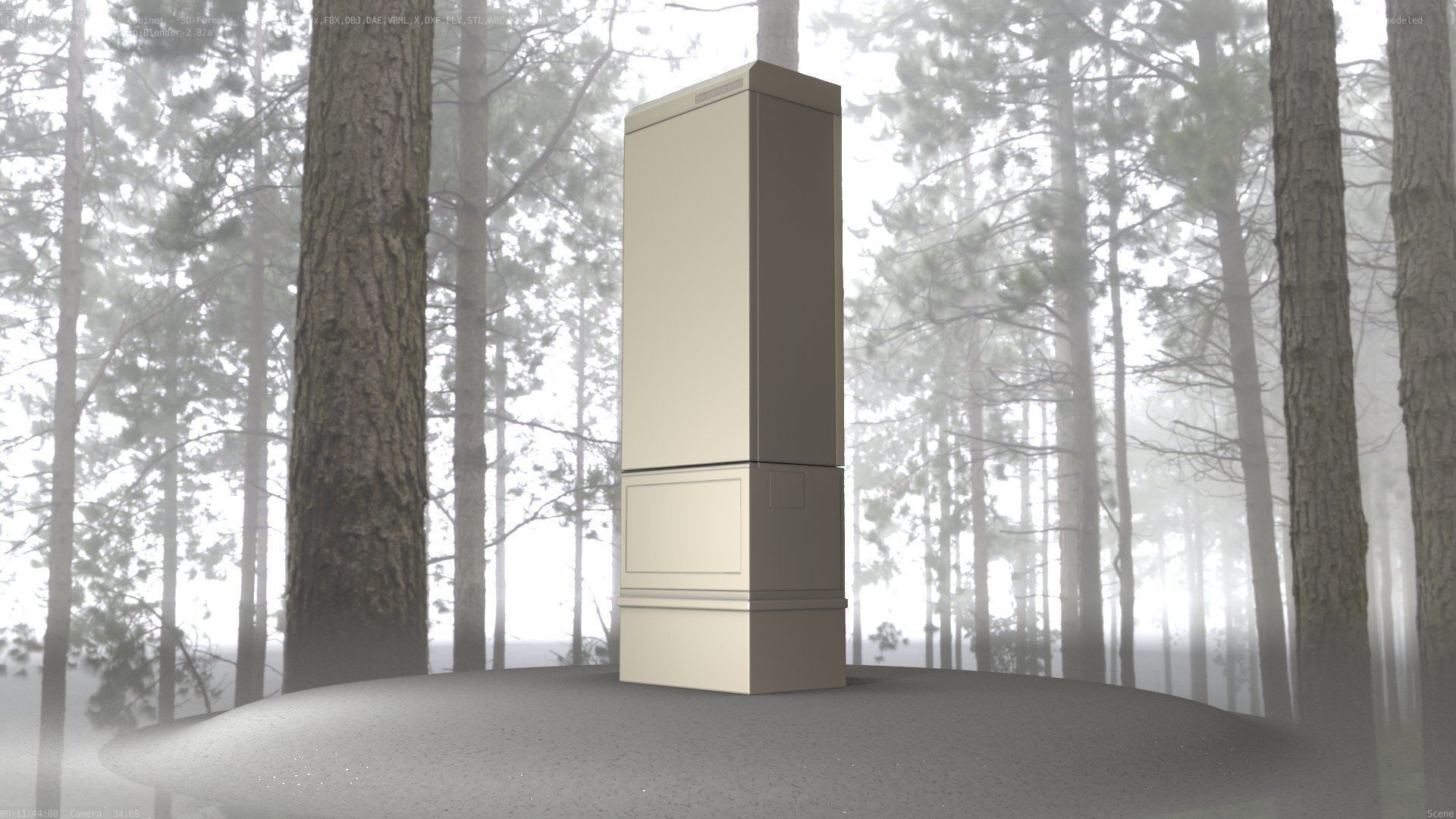 Electrical Distribution Cabinet 170 Low-poly 3D model_10