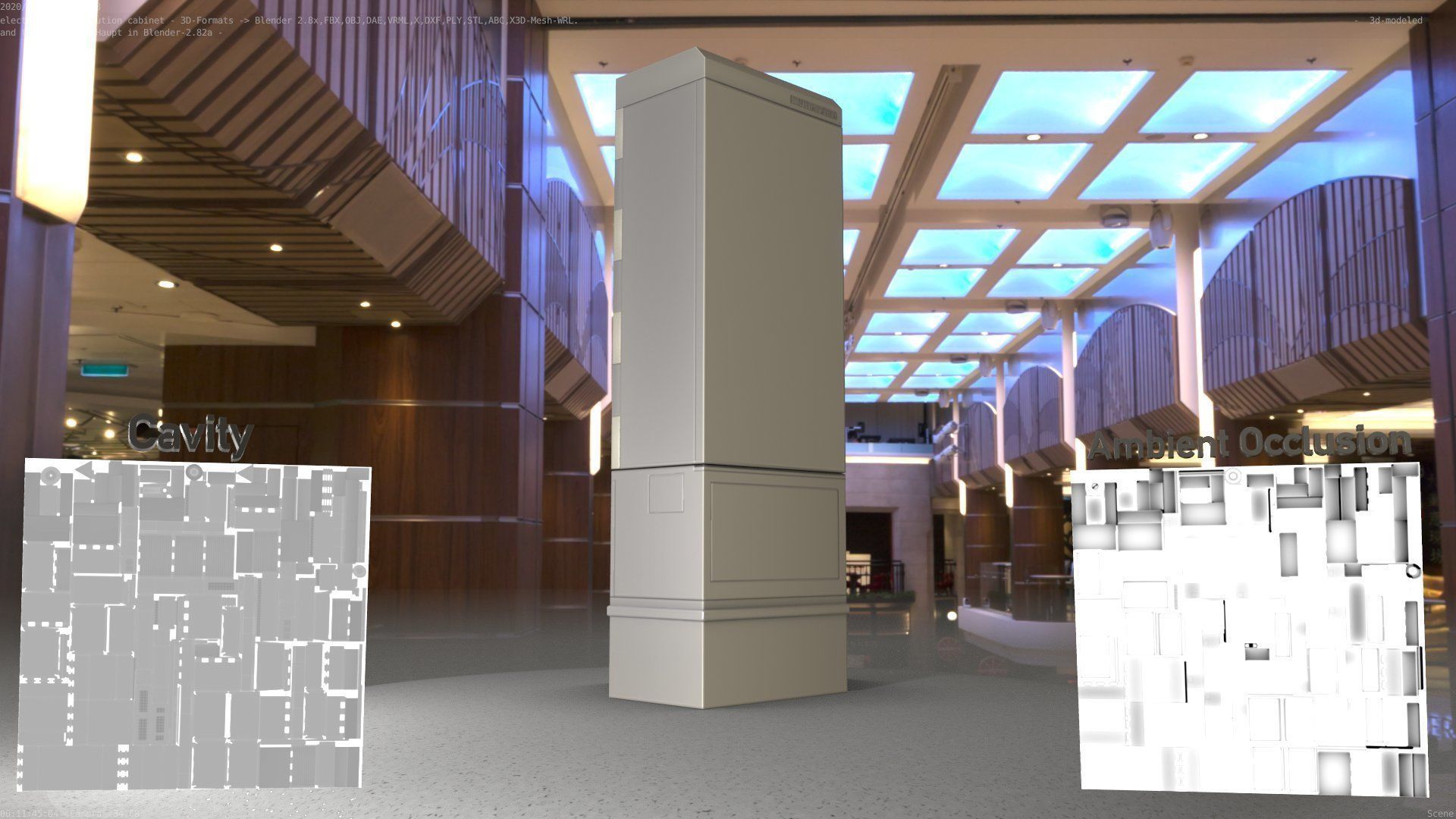 Electrical Distribution Cabinet 170 Low-poly 3D model_29