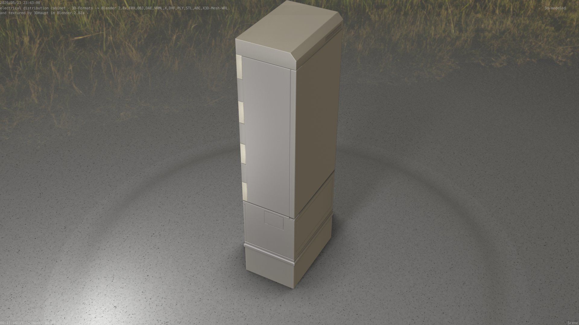 Electrical Distribution Cabinet 170 Low-poly 3D model_64