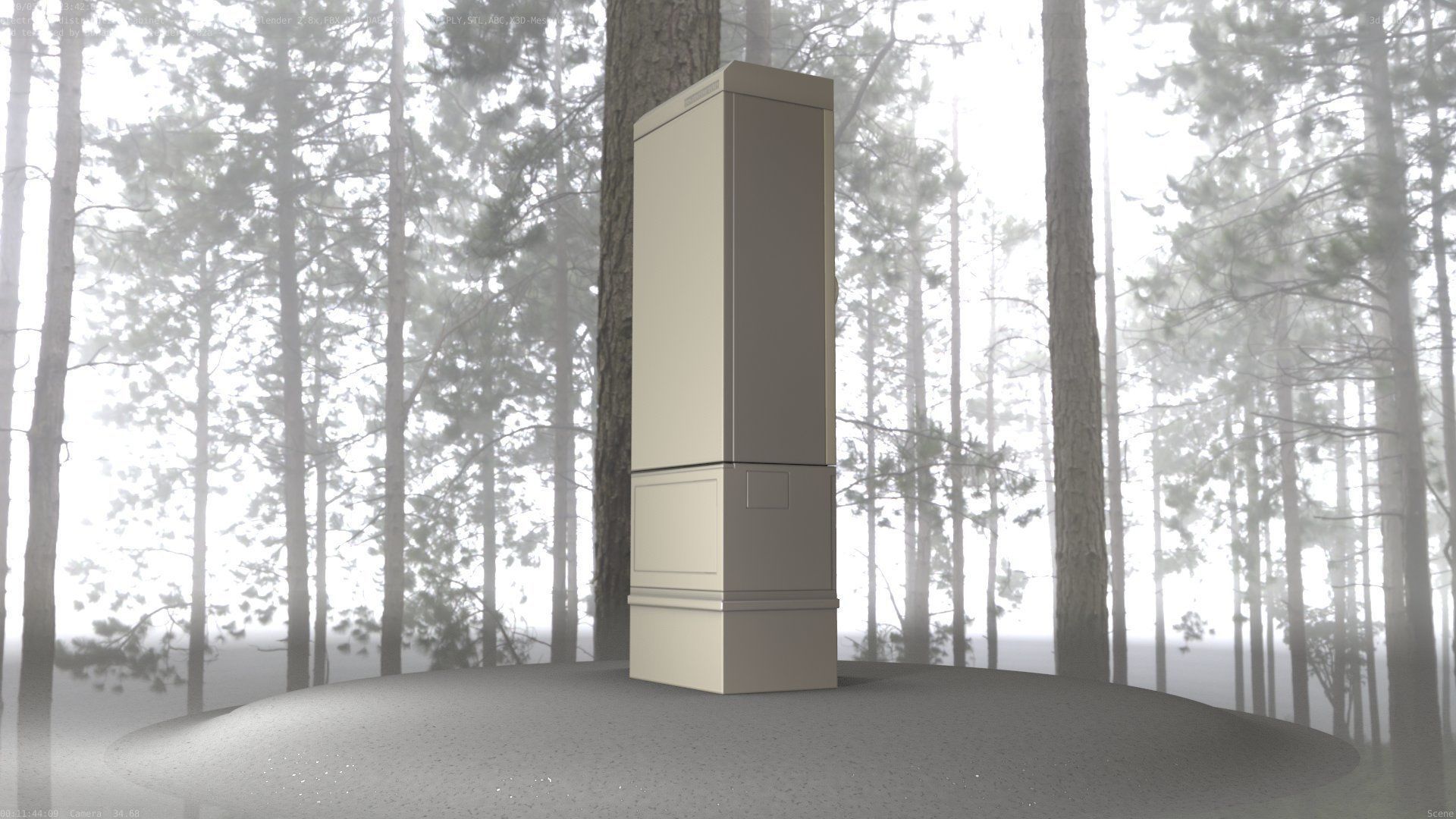 Electrical Distribution Cabinet 170 Low-poly 3D model_11