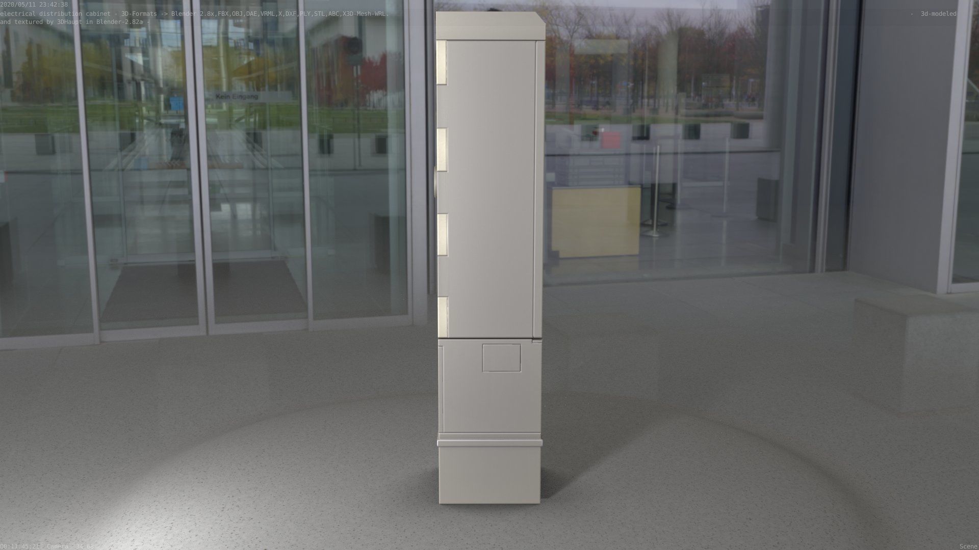 Electrical Distribution Cabinet 170 Low-poly 3D model_42