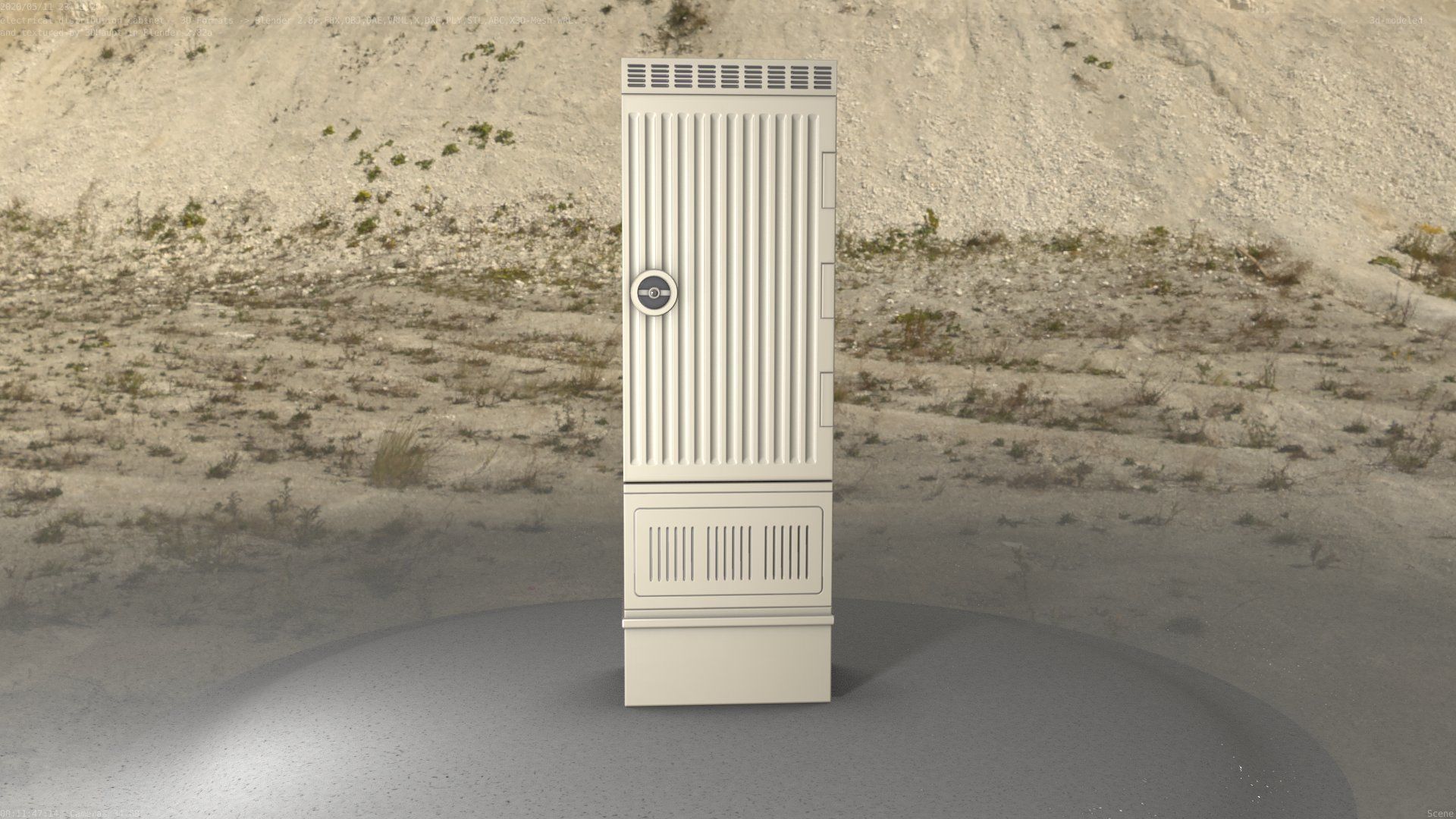Electrical Distribution Cabinet 170 Low-poly 3D model_83